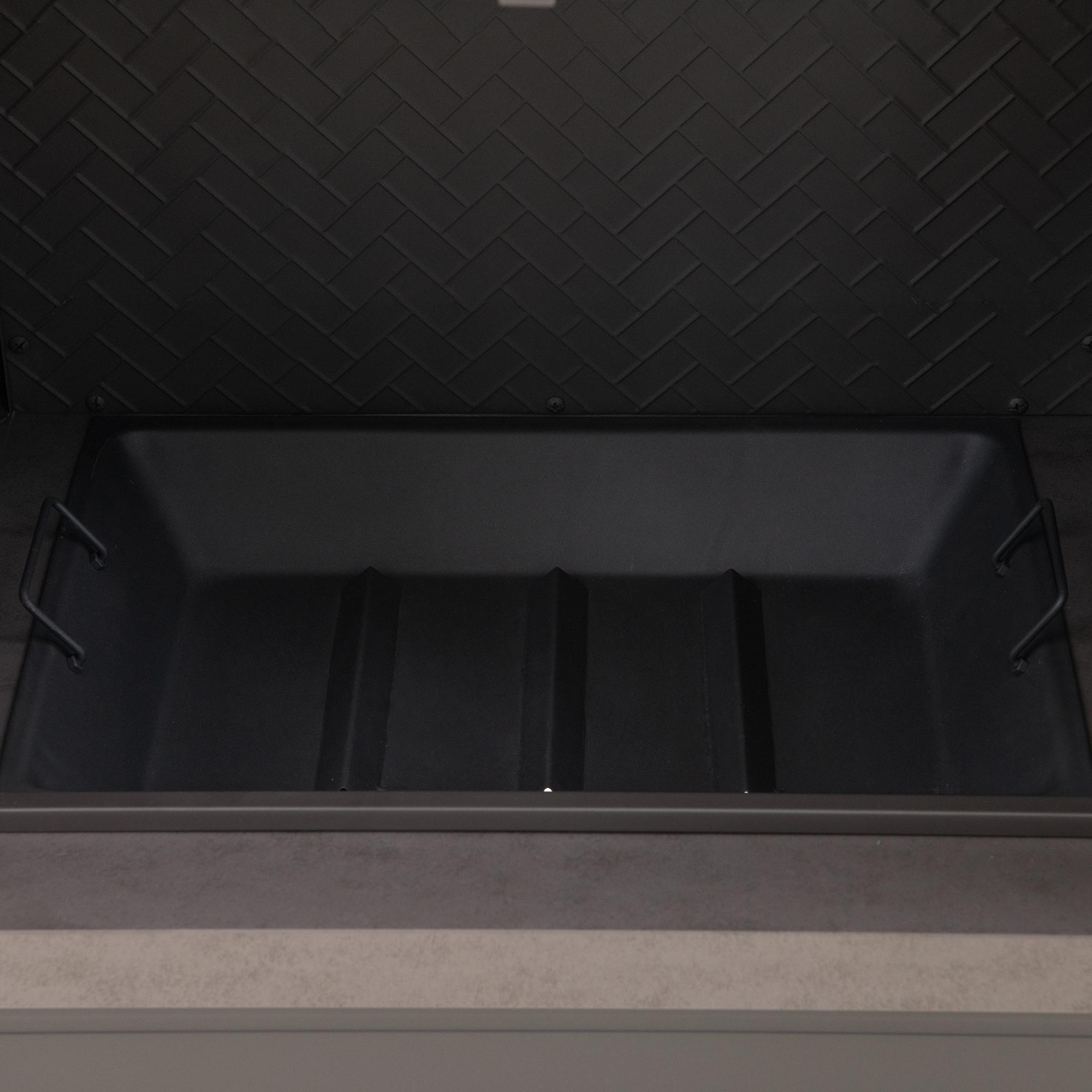 Matte Black Steel Wood-Burning Outdoor Fireplace with Chimney