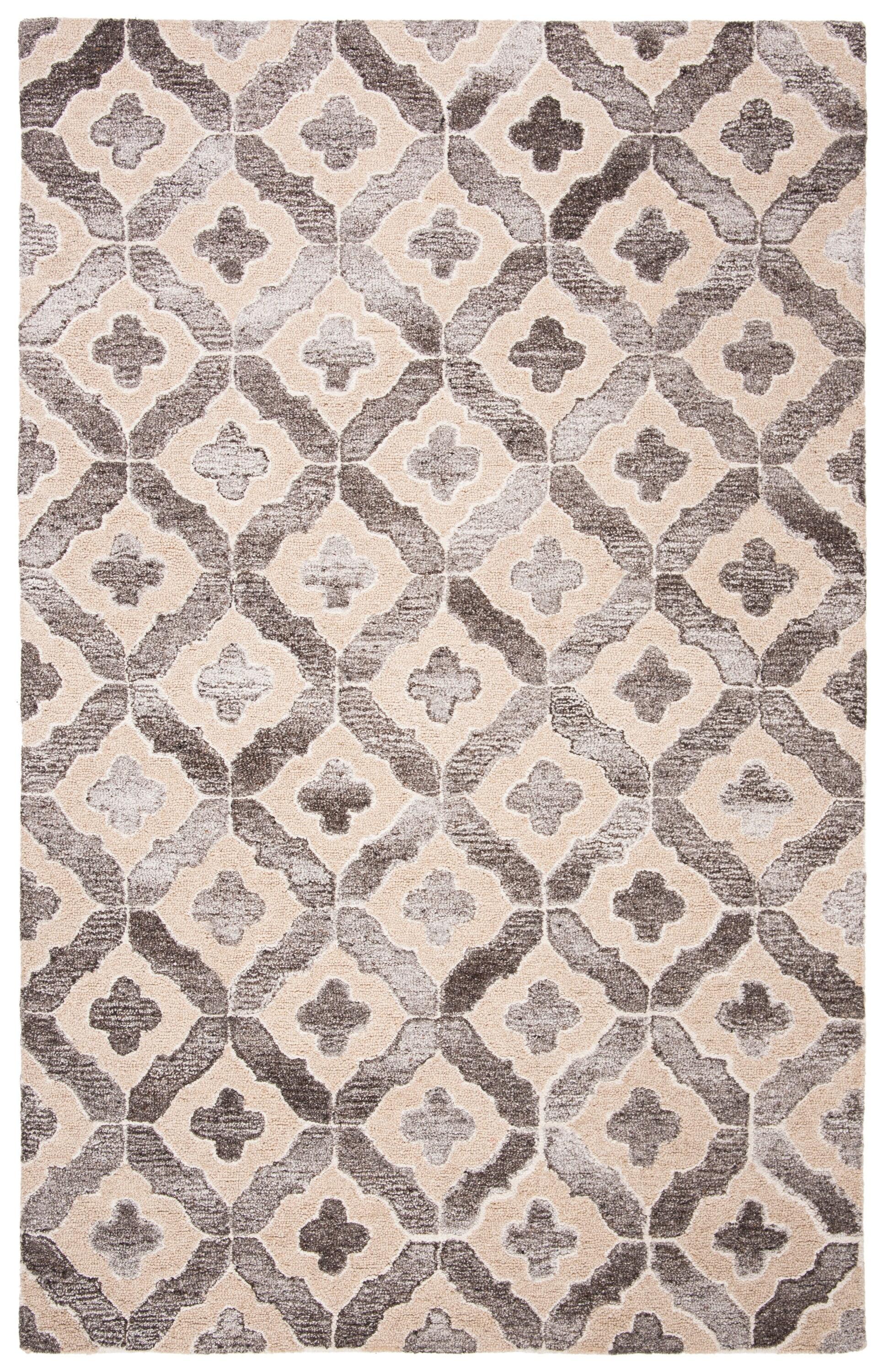 SAFAVIEH Abstract Harlow Geometric Trellis Area Rug, Beige/Grey, 8' x 10'