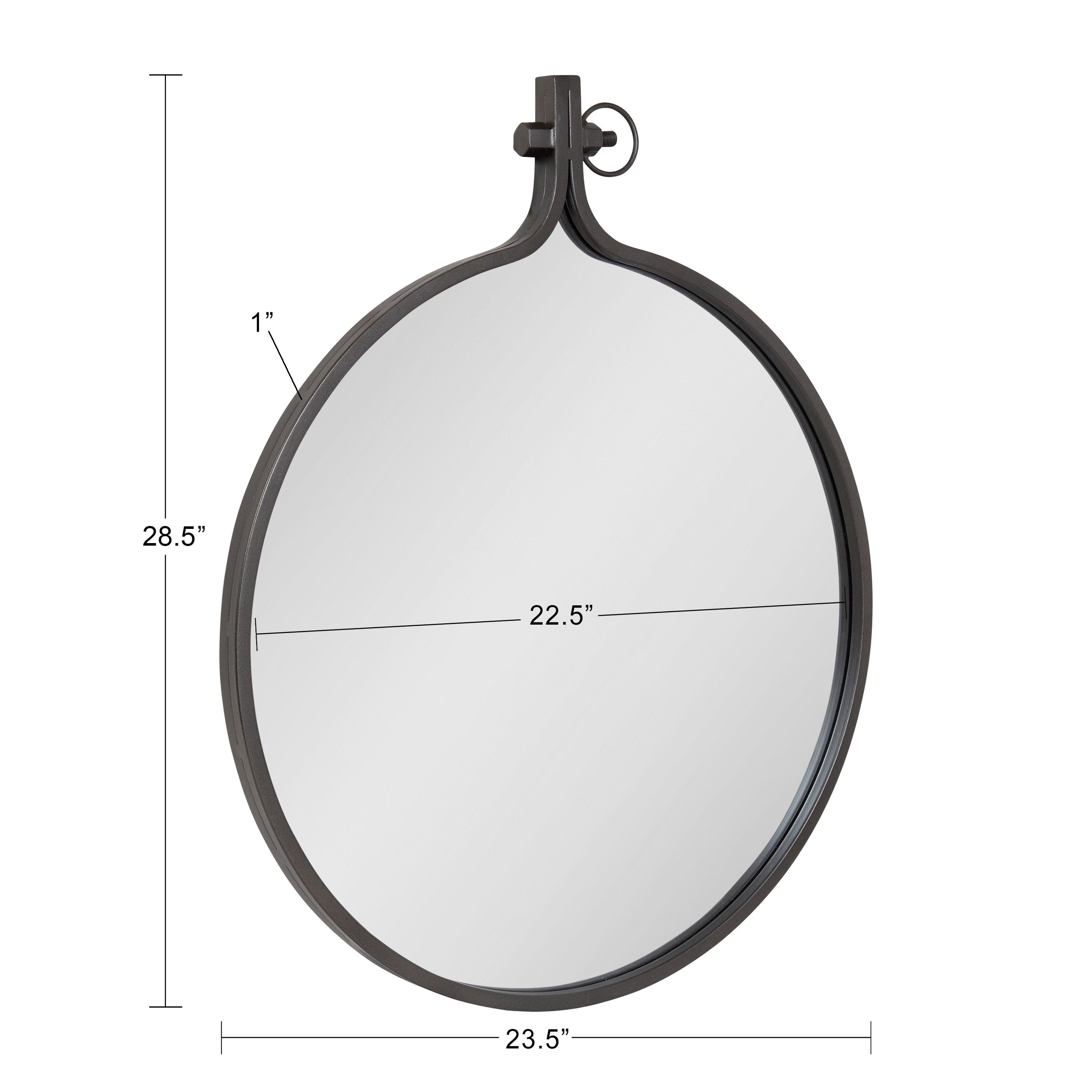 23.5" x 28.5" Yitro Irregular Wall Mirror Gray - Kate & Laurel All Things Decor