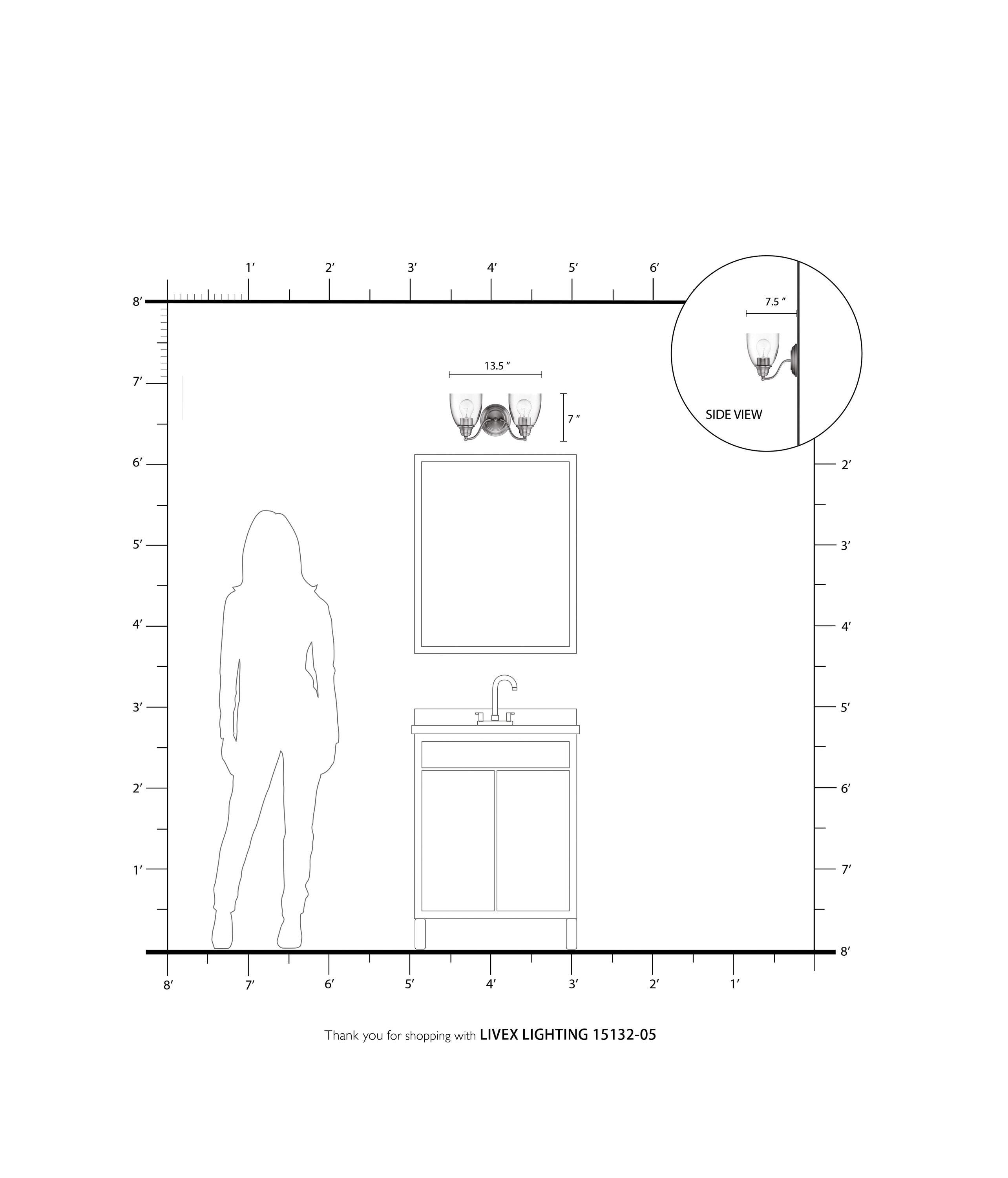 Livex Lighting Montgomery 2 - Light Vanity in Polished Chrome