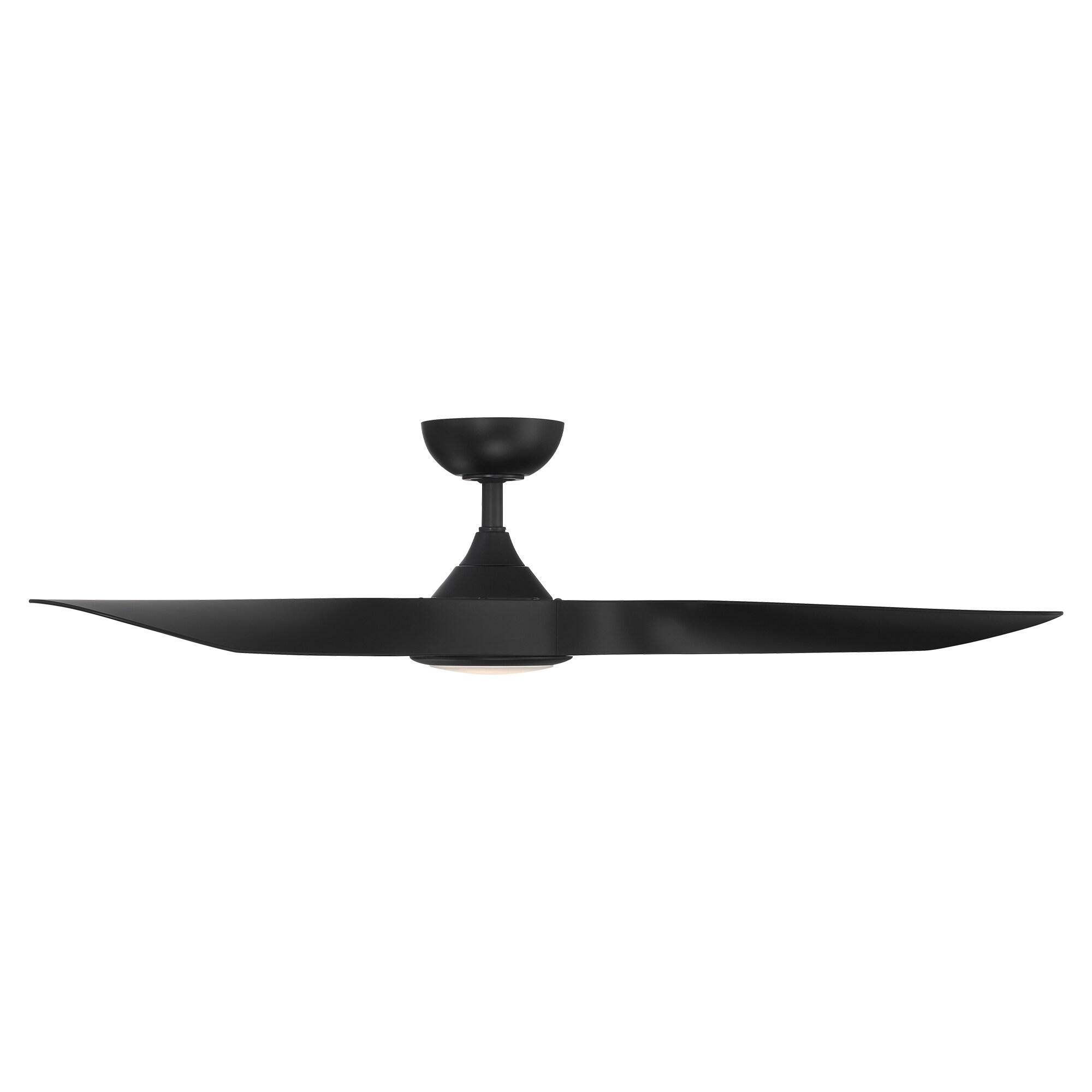 54" Swirl 3 - Blade Outdoor LED Smart Propeller Ceiling Fan with Remote Control and Light Kit Included