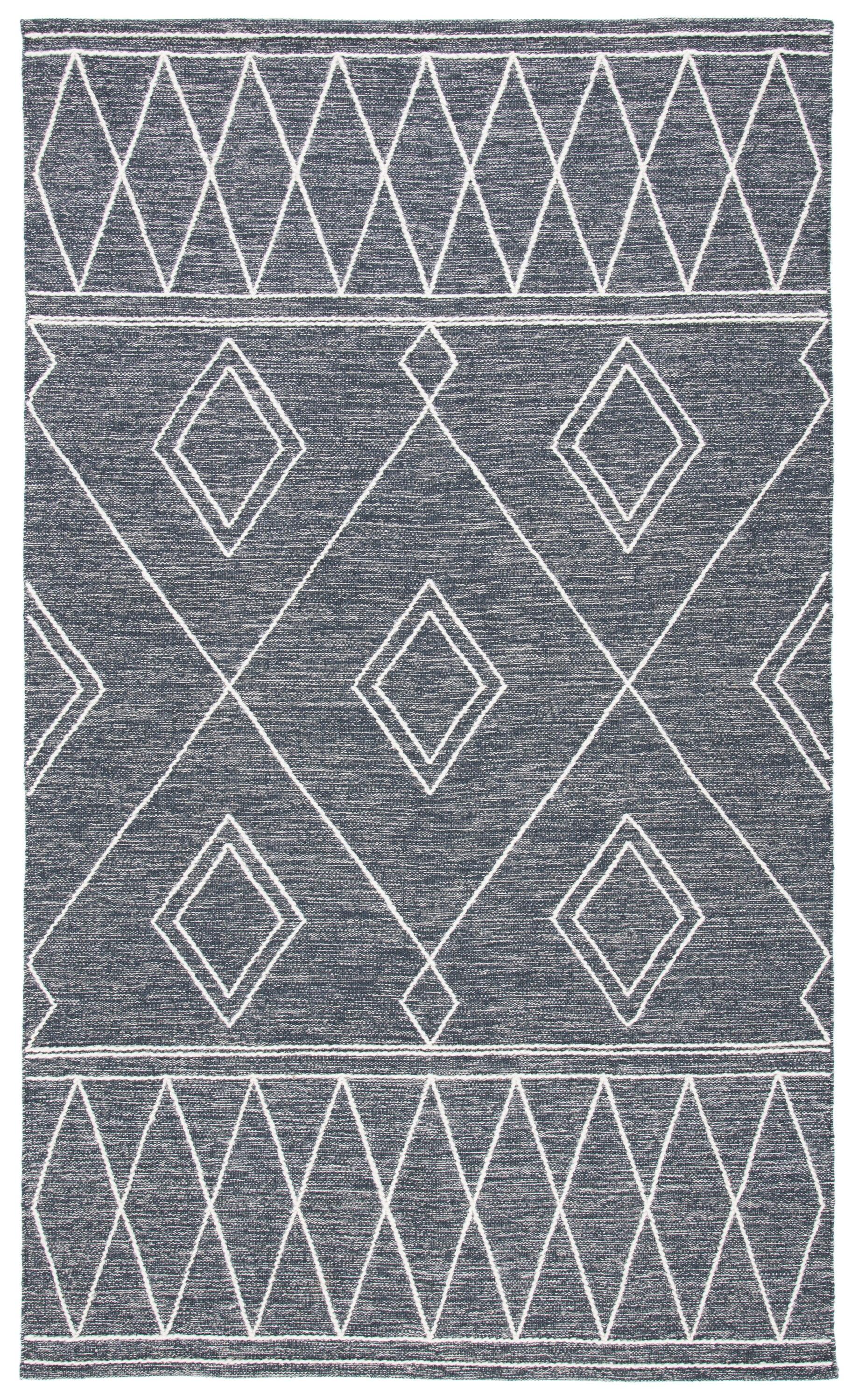Steelside™ Holtby Southwestern Hand-Woven Flatweave Charcoal/Ivory Area Rug | Wayfair