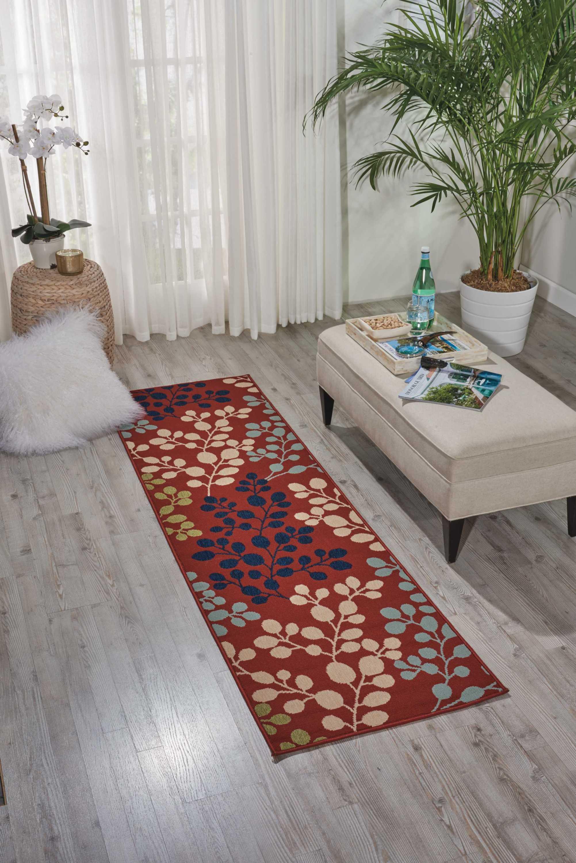 Nourison Caribbean Rust Indoor/Outdoor Area Rug CRB01 2'3" x 7'6"
