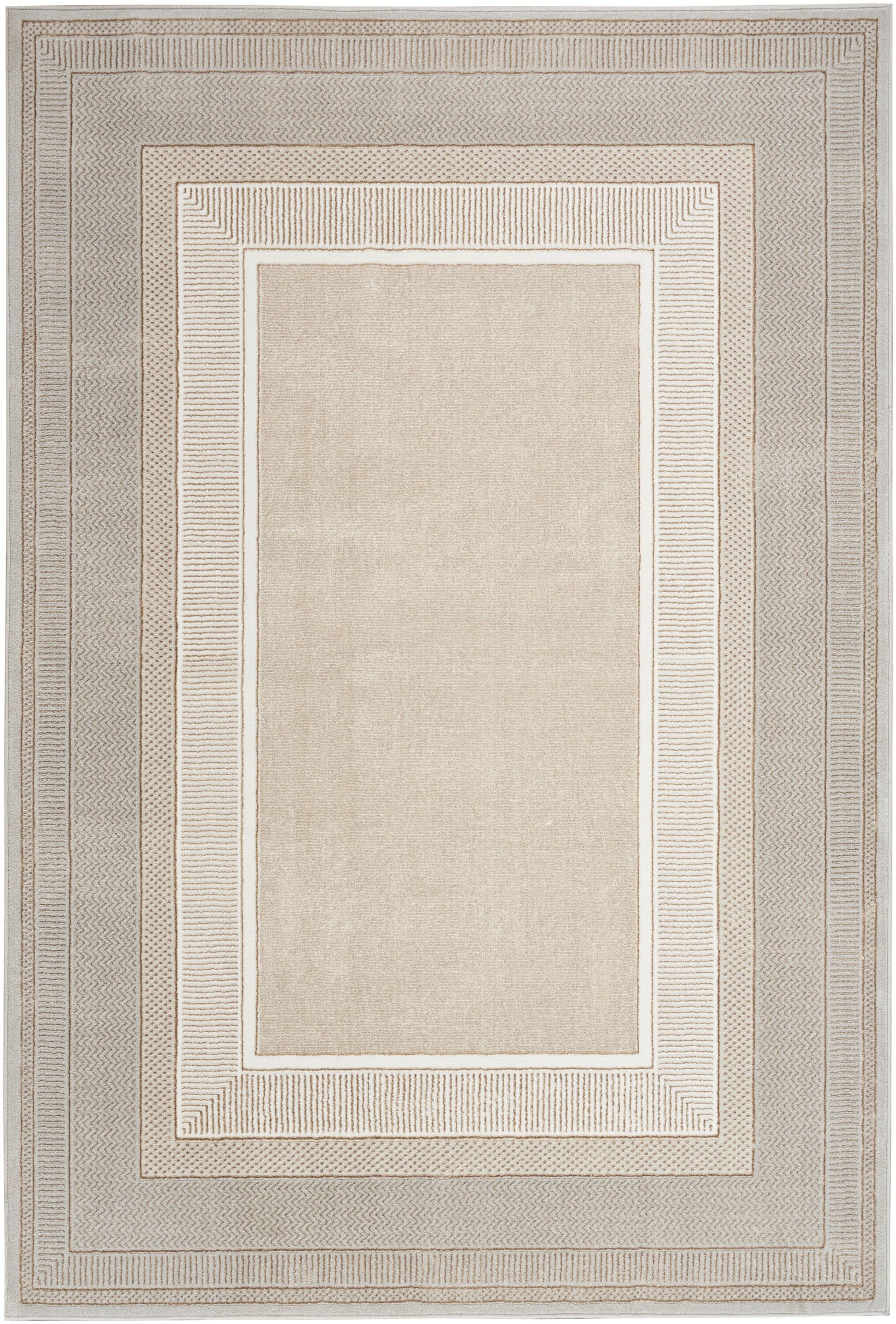 Nourison Glam 5'3" x 7'3" Ivory Modern Indoor Rug