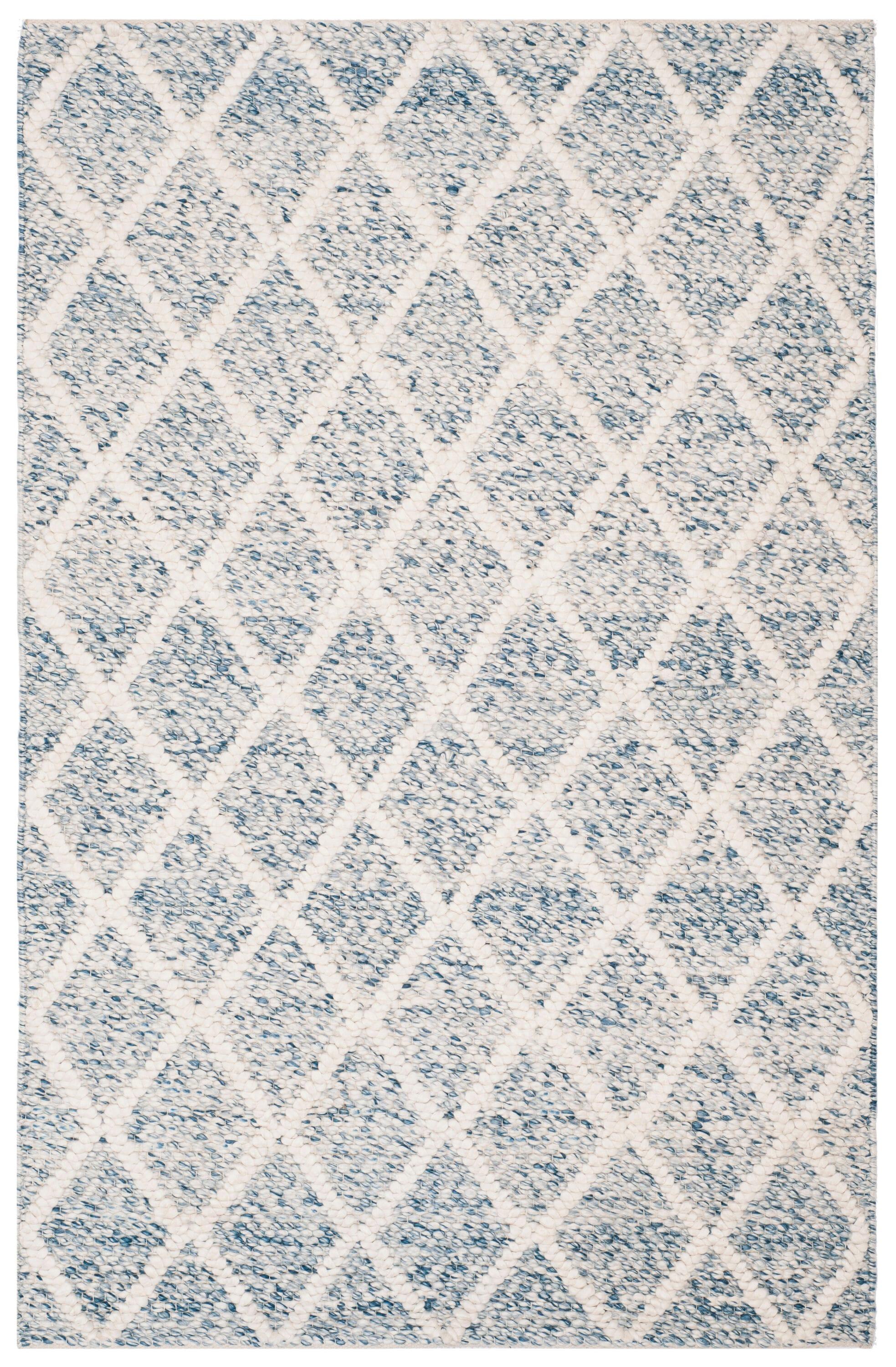 Natura NAT711 Hand Woven Area Rug - Ivory/Blue - 4'x6' - Safavieh.