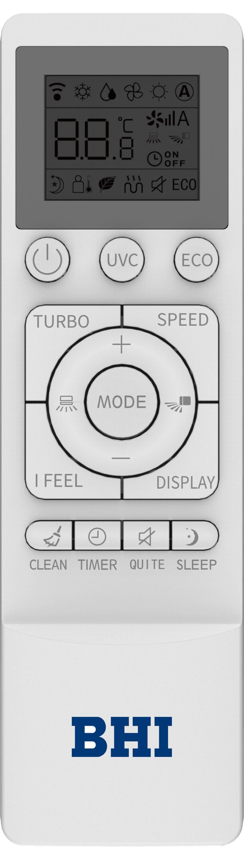 BHI BHI 12000 BTU Wi-Fi Connected Ductless Mini Split Air Conditioner for 600 Square Feet with Heater and Remote Included