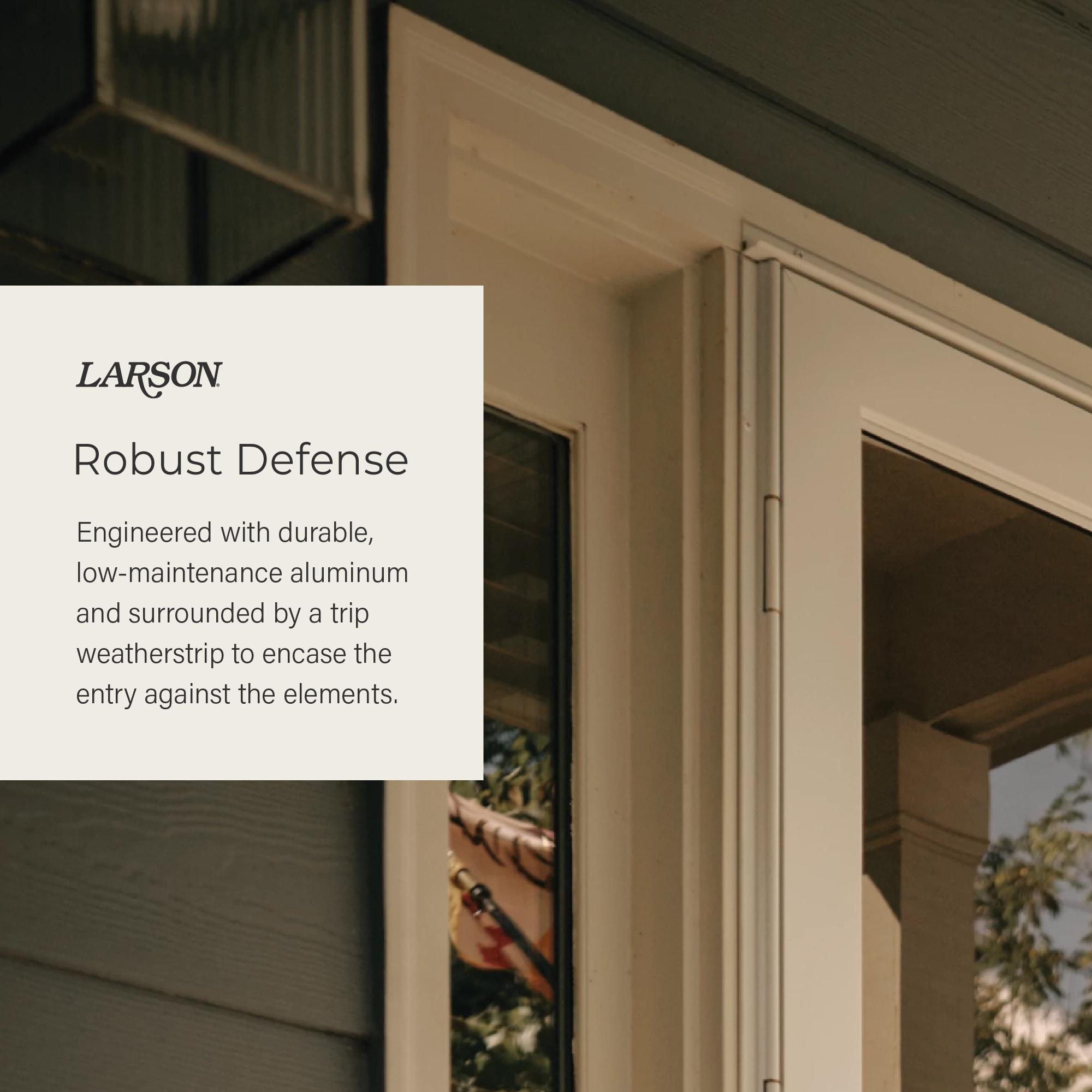 LARSON Platinum Interchangeable Full Glass Storm Door with Low-E (handle sold separately)