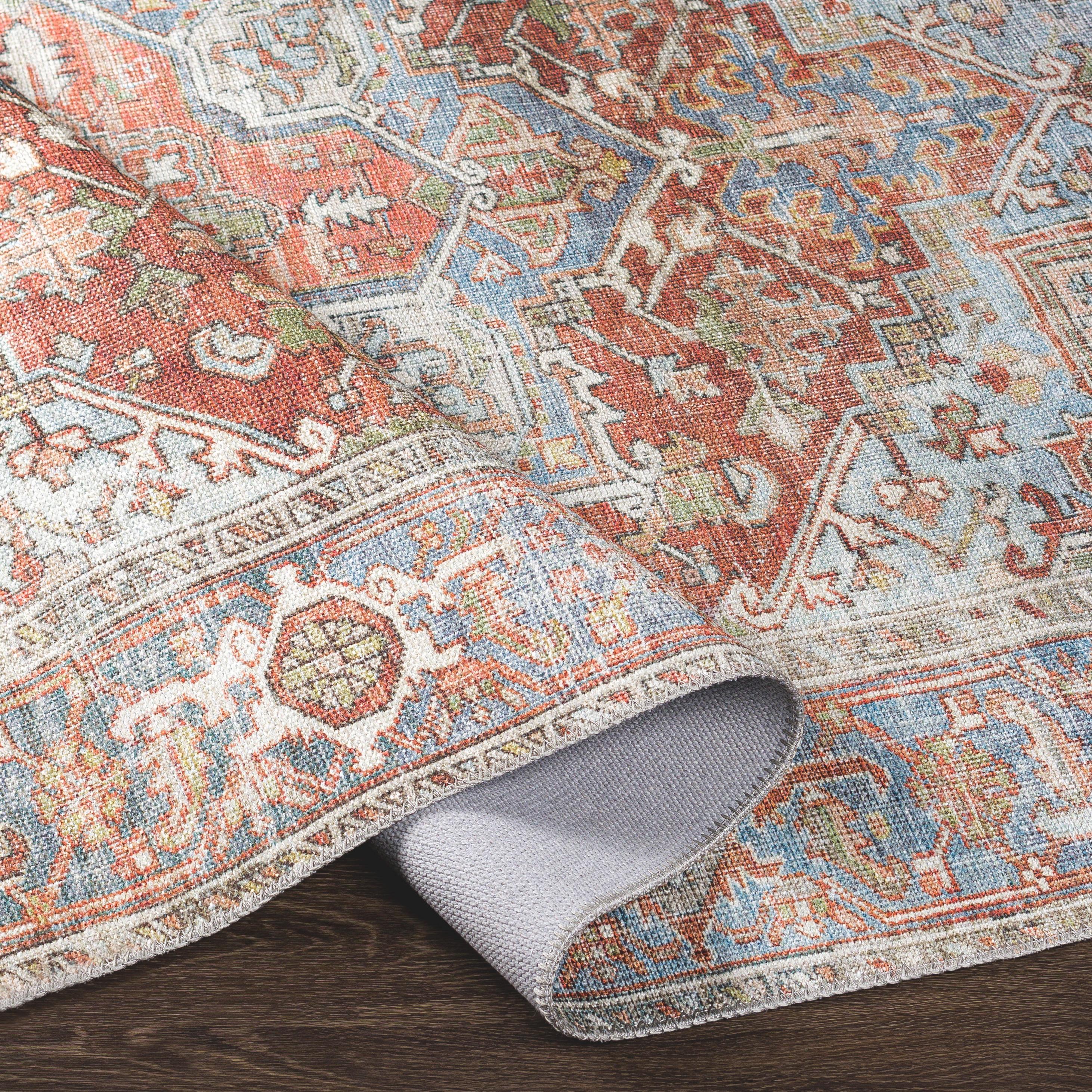 Livabliss 5'3"x7' Alanya Traditional Machine Washable Rug Brown