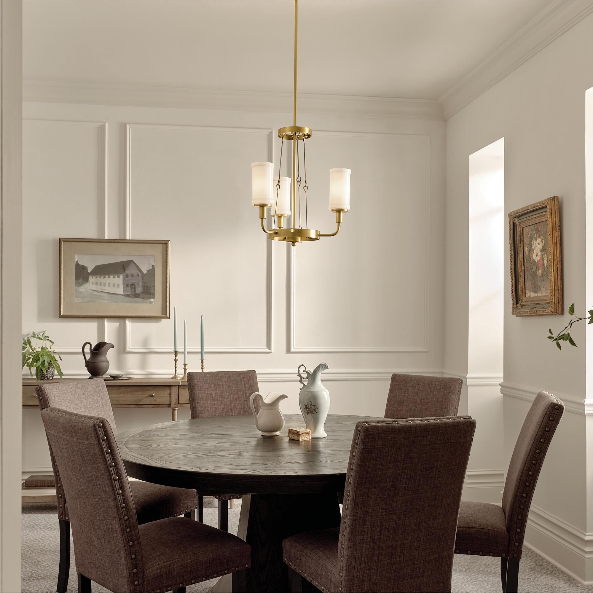 Kichler Lighting Vetivene 3 - Light Chandelier in  Natural Brass