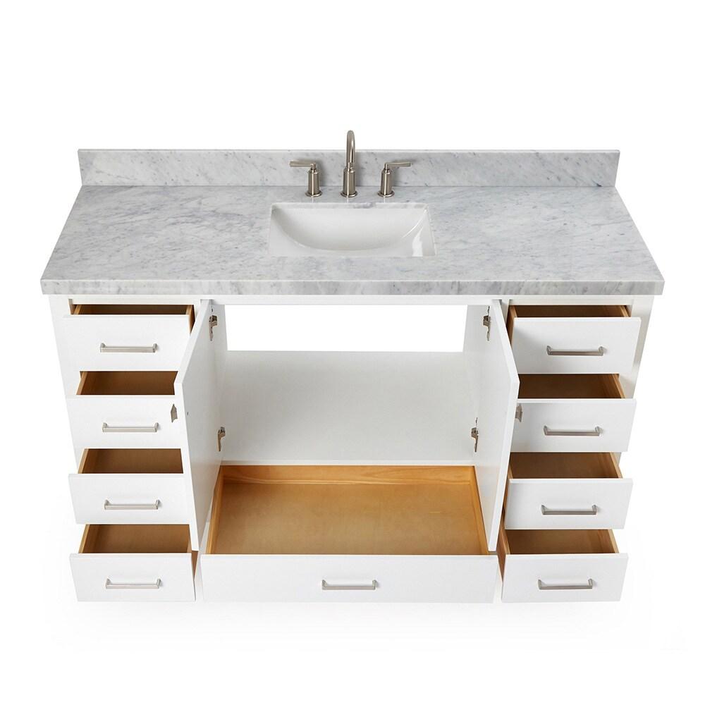 Ariel A061scwrvo Cambridge 61" Free Standing Single Basin Vanity Set - White