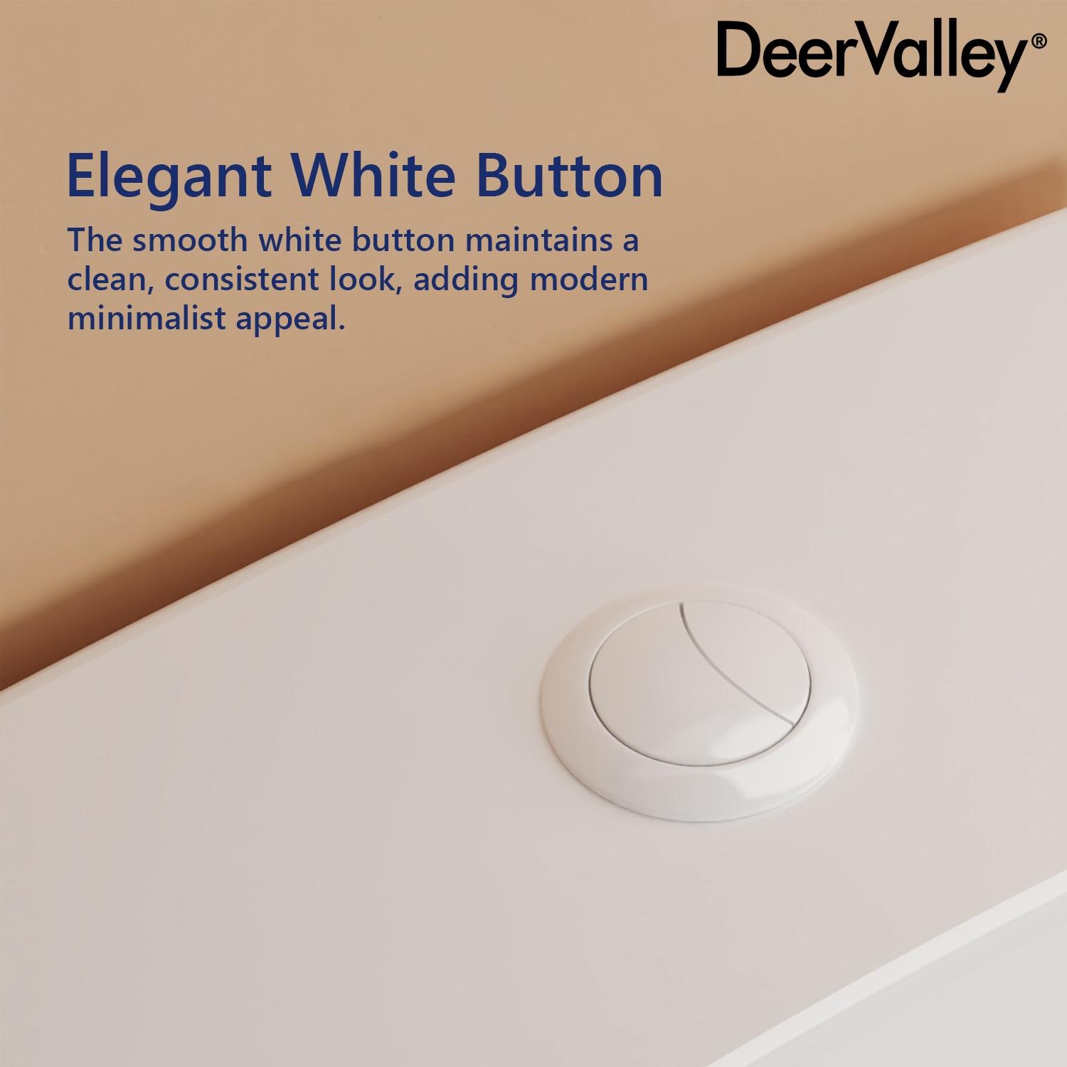 DeerValley Prism Dual-Flush Elongated One-Piece Toilet with Glazed Surface Lower Water Tank for Space Saving (Seat Included)