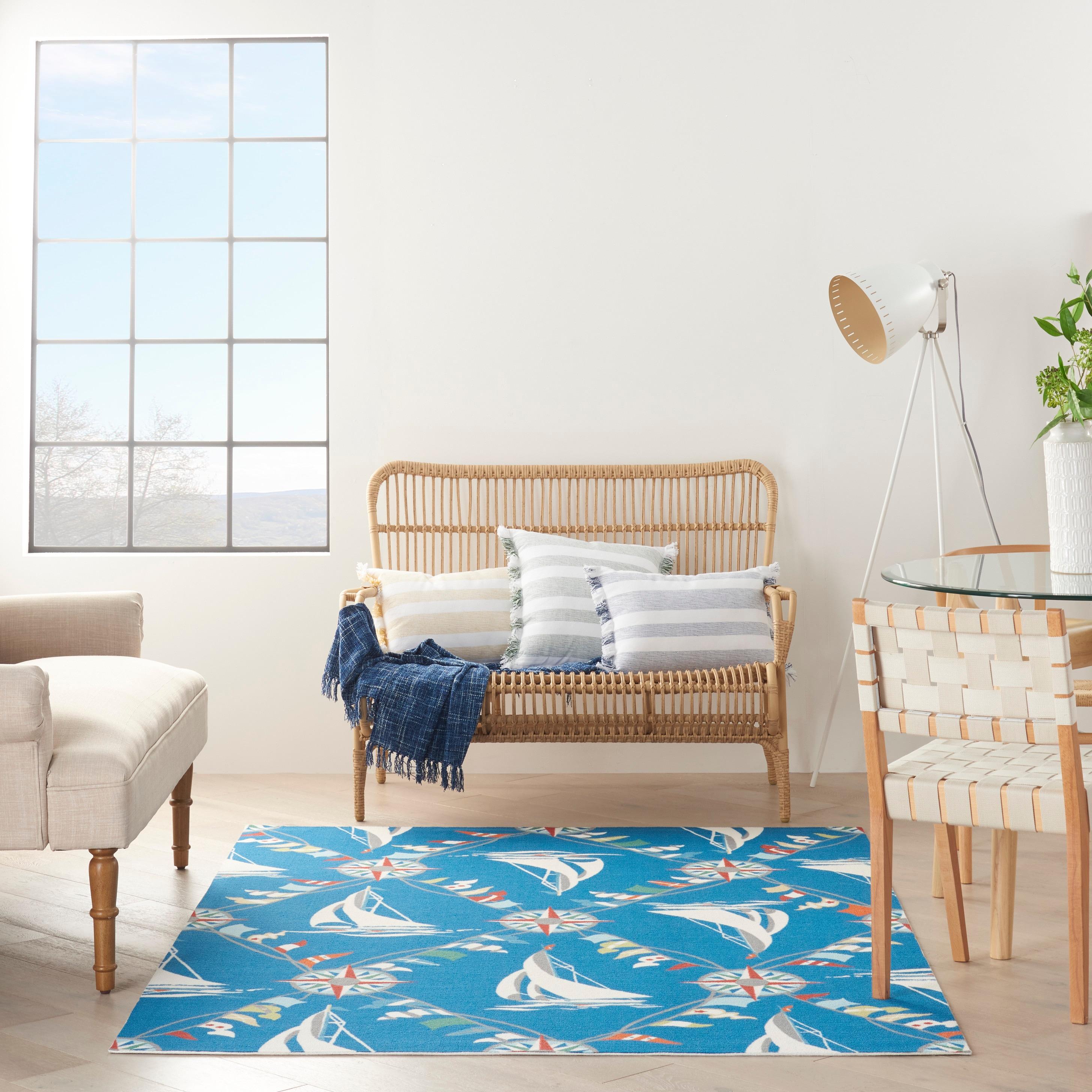 Navy Outdoor Area Rug