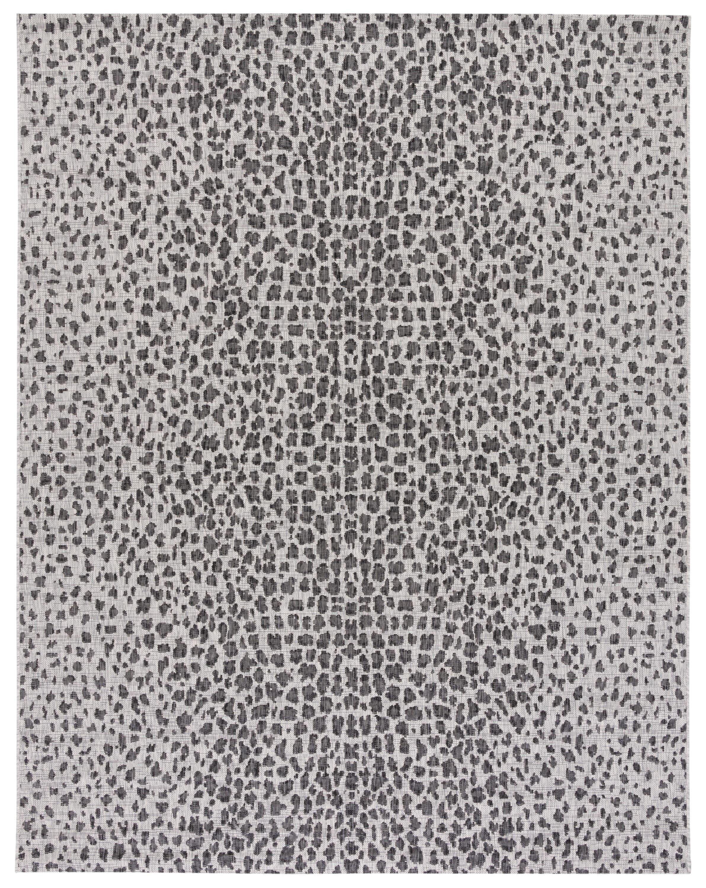 Courtyard CY8505 Power Loomed Indoor/Outdoor Area Rug - Grey/Black - 8'9"x11'9" - Safavieh.