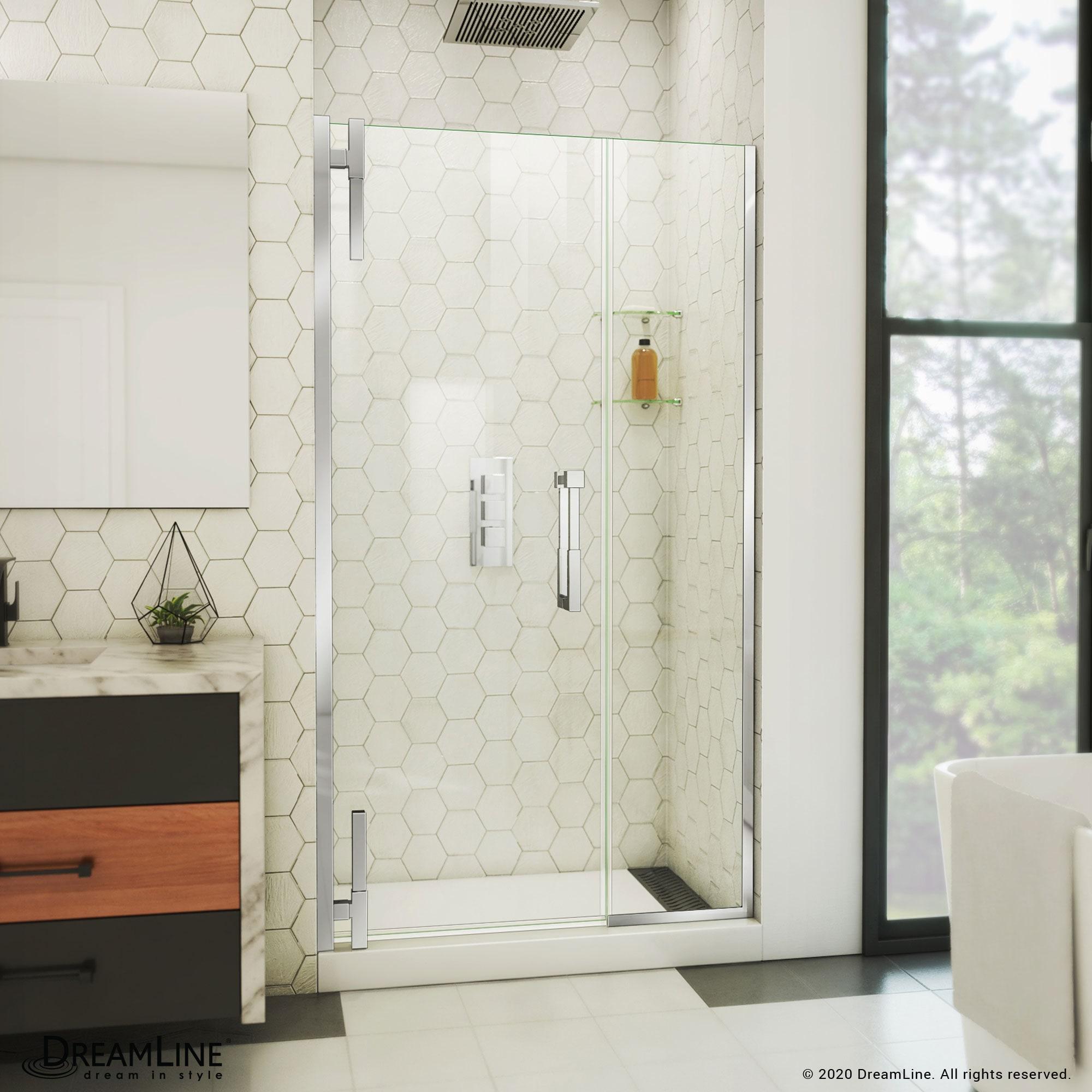 DreamLine Ascend 40-41 in. W x 72 in. H Frameless Pivot Shower Door