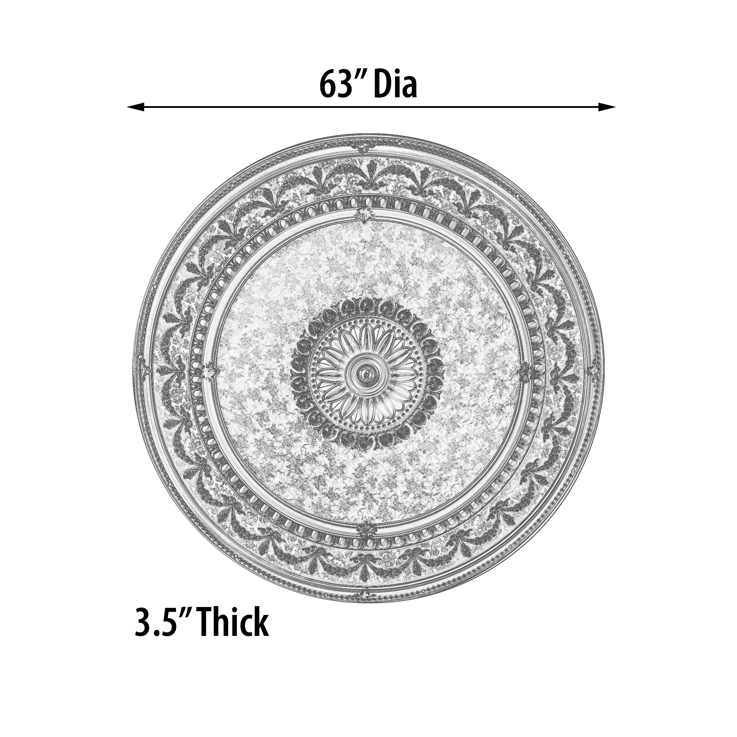 AFD Home 10782962 Round Ceiling Medallion, Champagne - Large