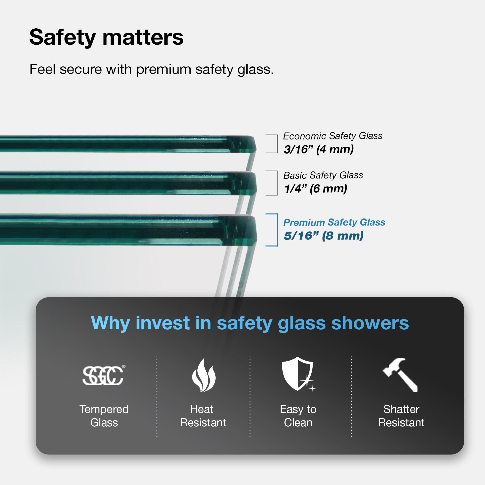 Ove Decors Stanford 48 In. W X 74 In. H Sliding Clear Straight Alcove Shower Door