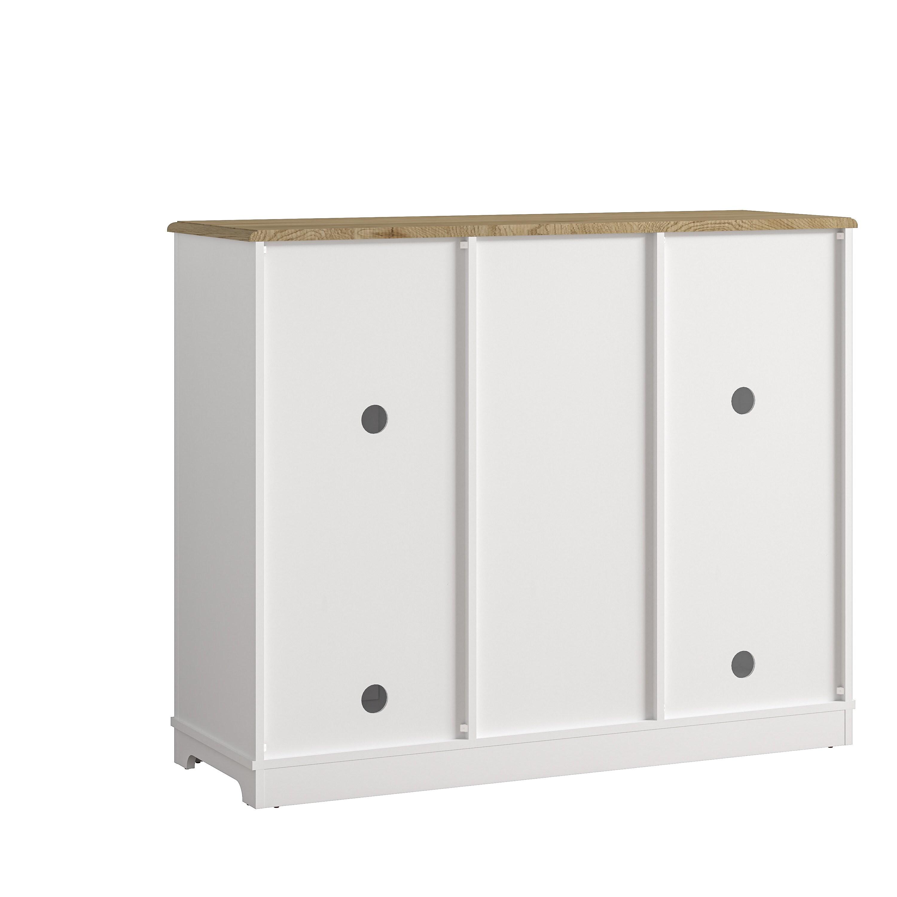 47" Wine Cabinet with Glass Doors Feature and Silk-Screened Pattern Design Cool Gray - Festivo