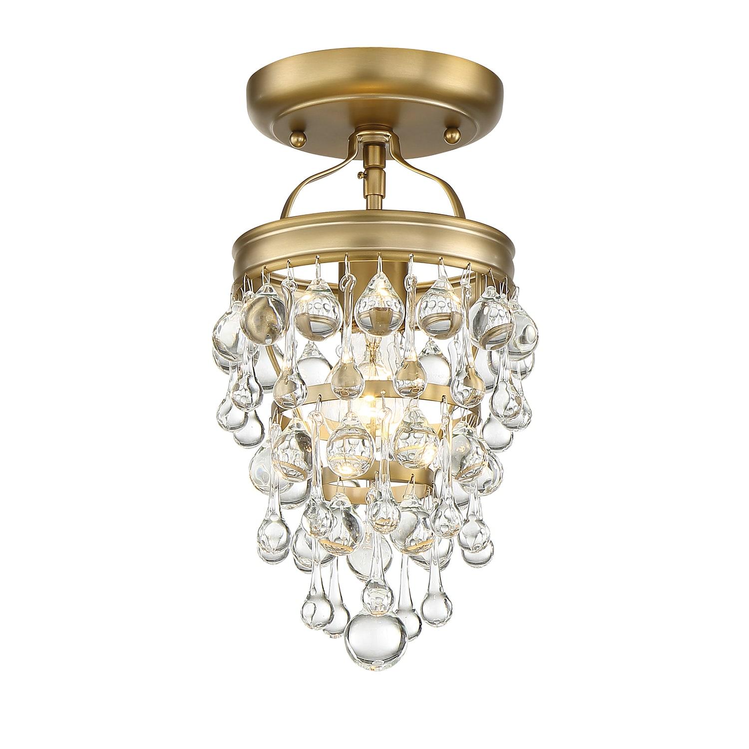 131-VG-Crystorama Lighting-Calypso - 1 Light Pendant in Traditional and Contemporary Style - 7.25 Inches Wide by 13.75 Inches High-Vibrant Gold Finish