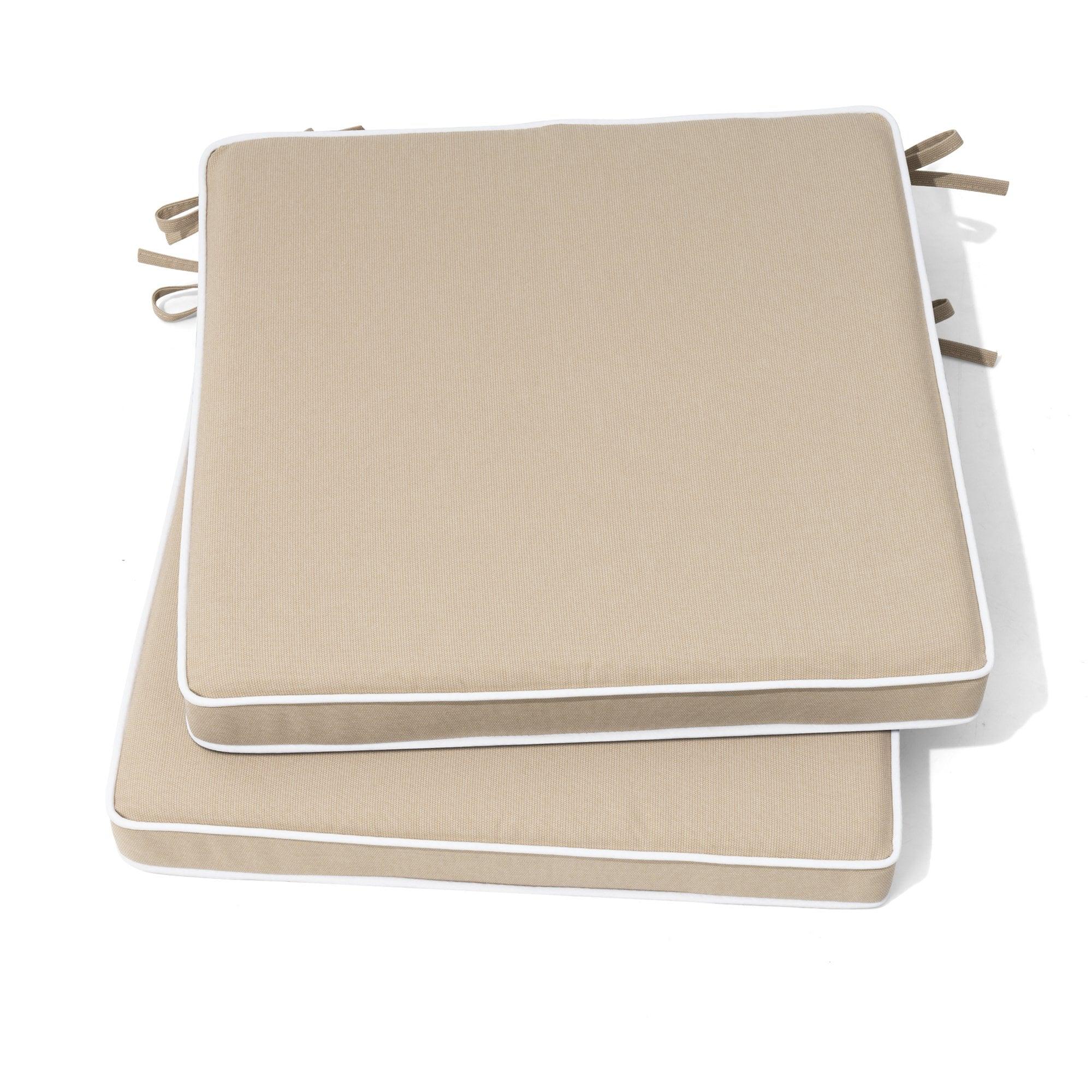 Crestlive Products Outdoor Chair Cushions Set of 2 Fade Resistant Beige