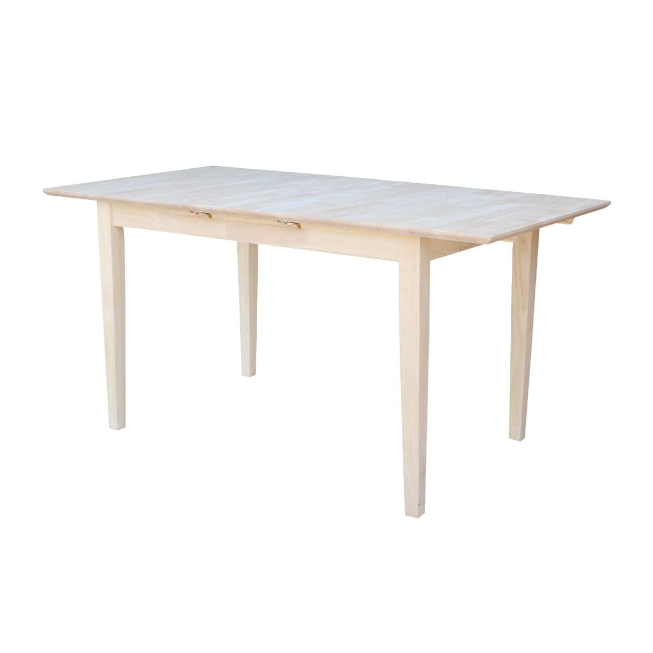 International Concepts Unfinished Rectangular Shaker Dining Table