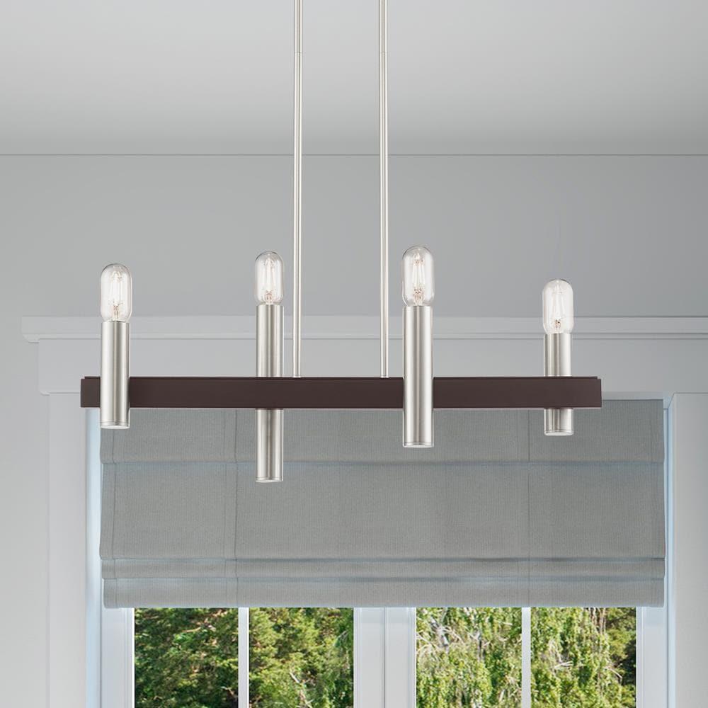 Livex Lighting Helsinki 4 - Light Chandelier in  Brushed Nickel