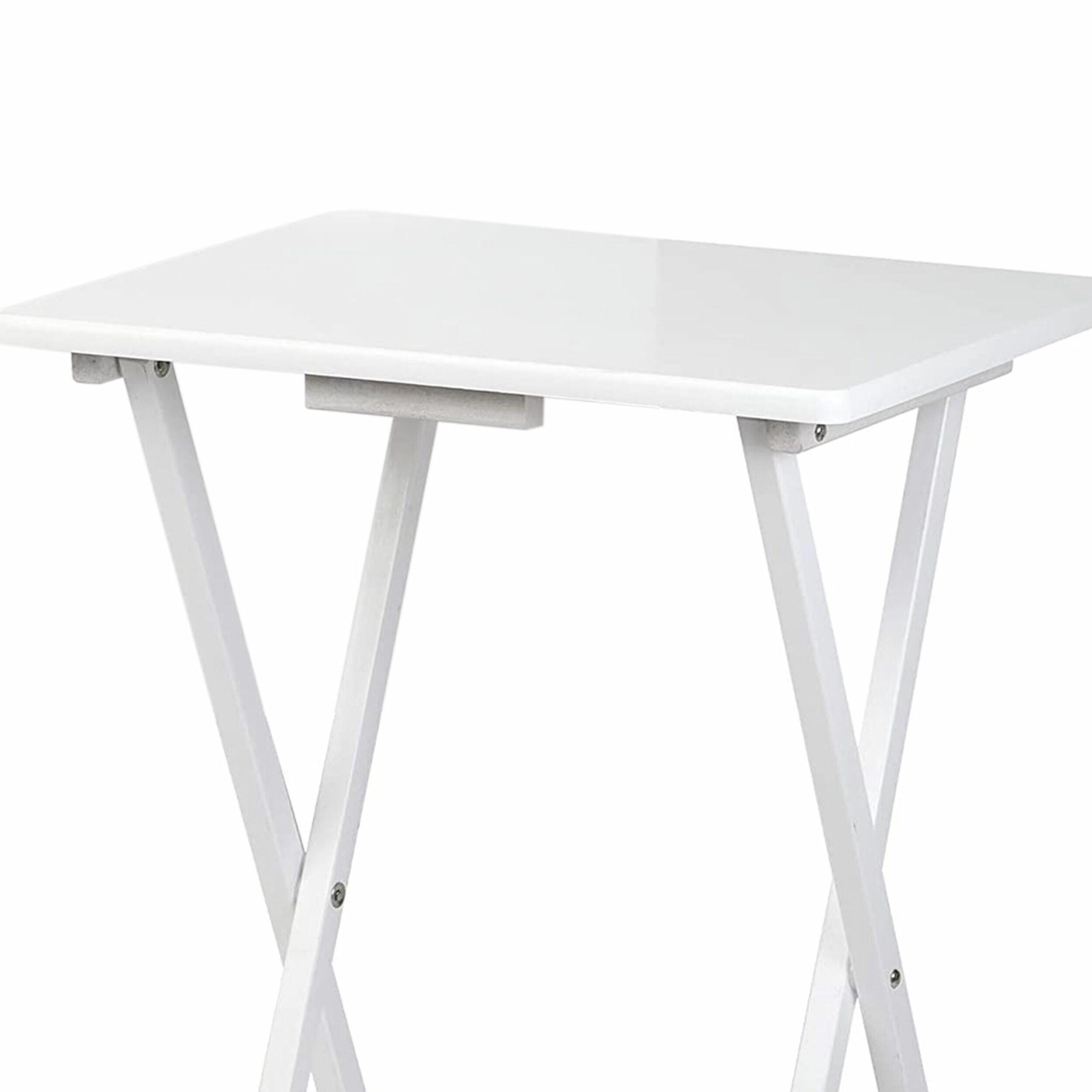 PJ Wood 19.09'' Solid Wood Rectangular Portable Folding Table (Set of 2)