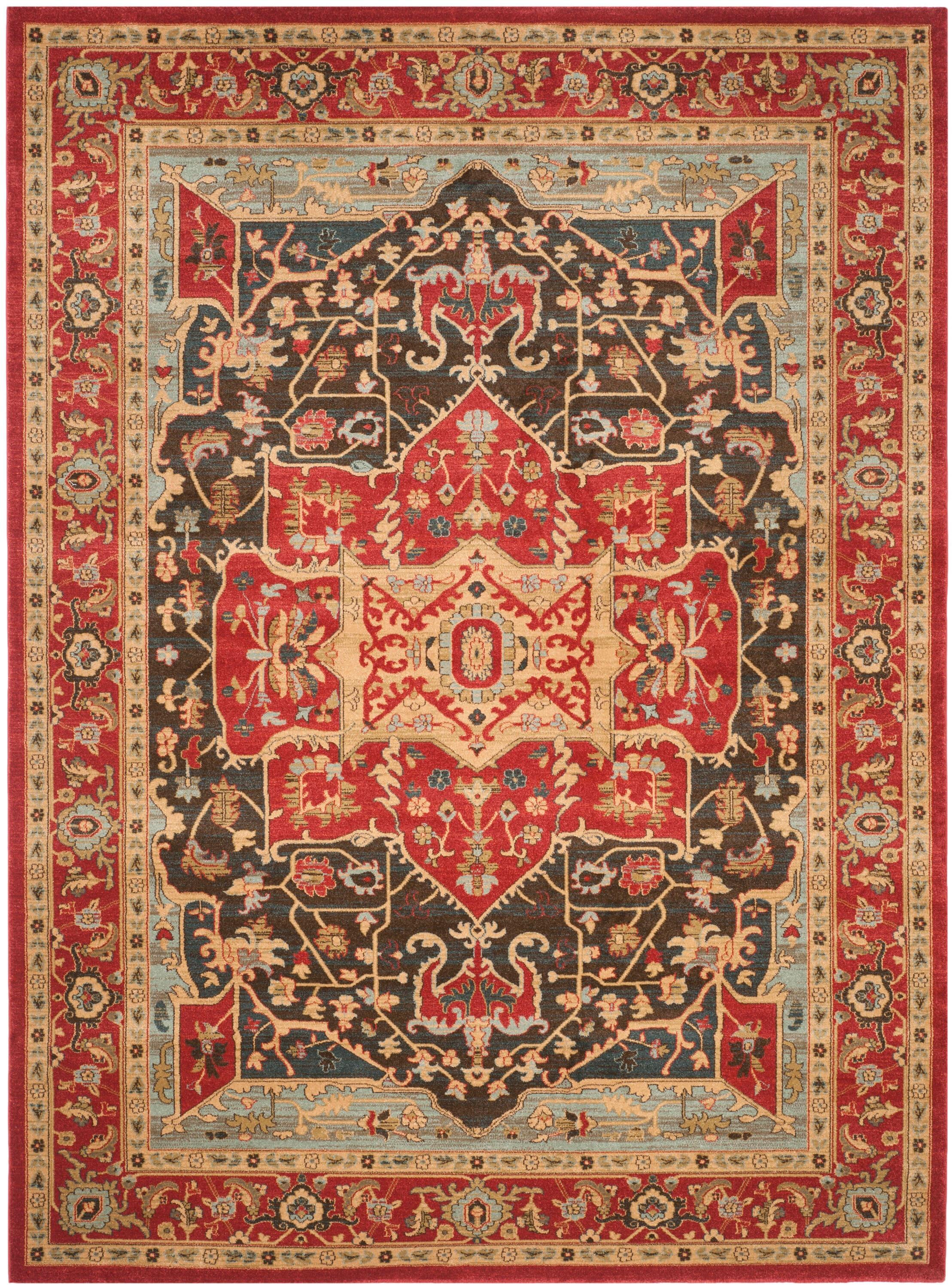 Mahal MAH625 Power Loomed Indoor Area Rug - Red/Red - 8'x11' - Safavieh.