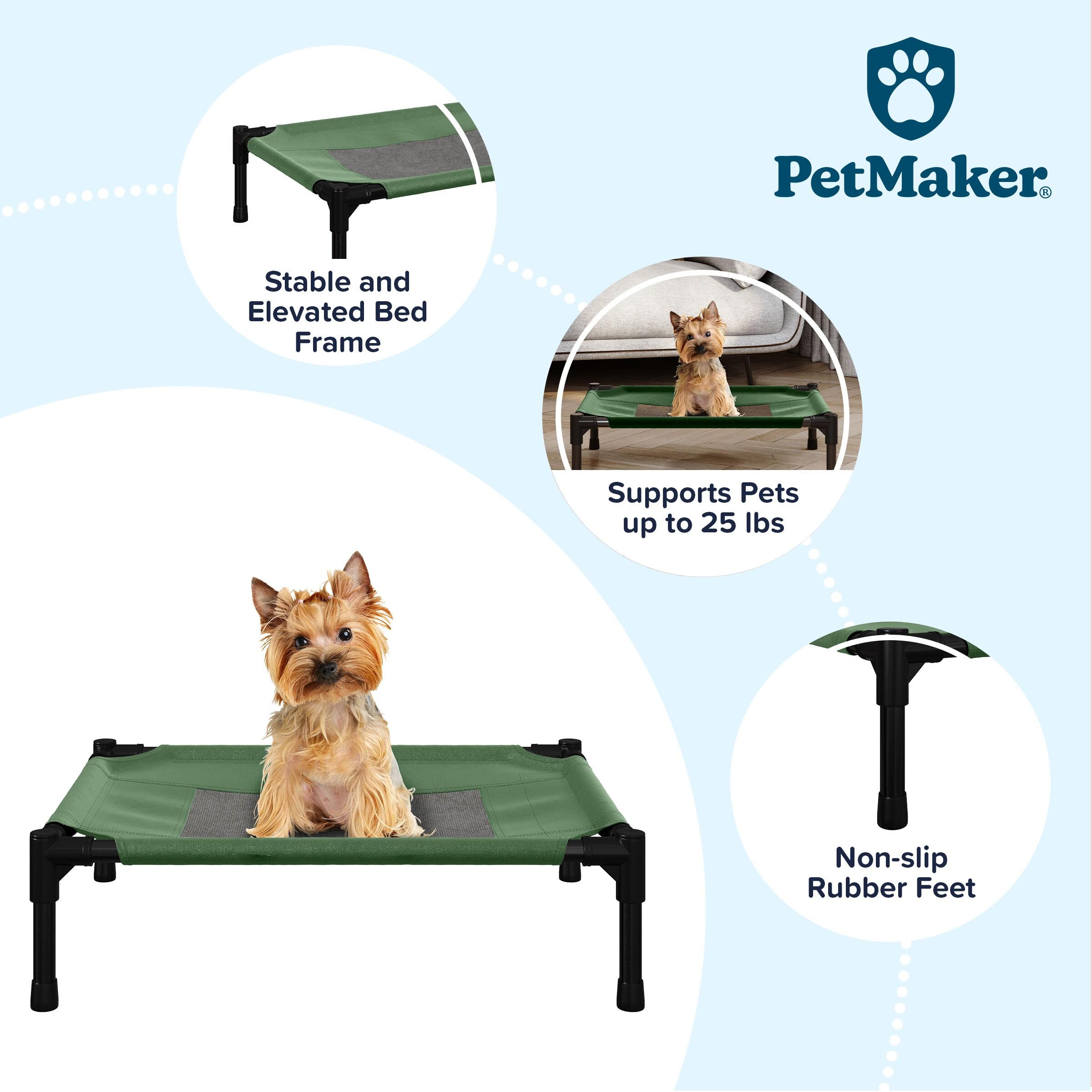 Petmaker PETMAKER 24.5x18.5-Inch Elevated Dog Bed, Black