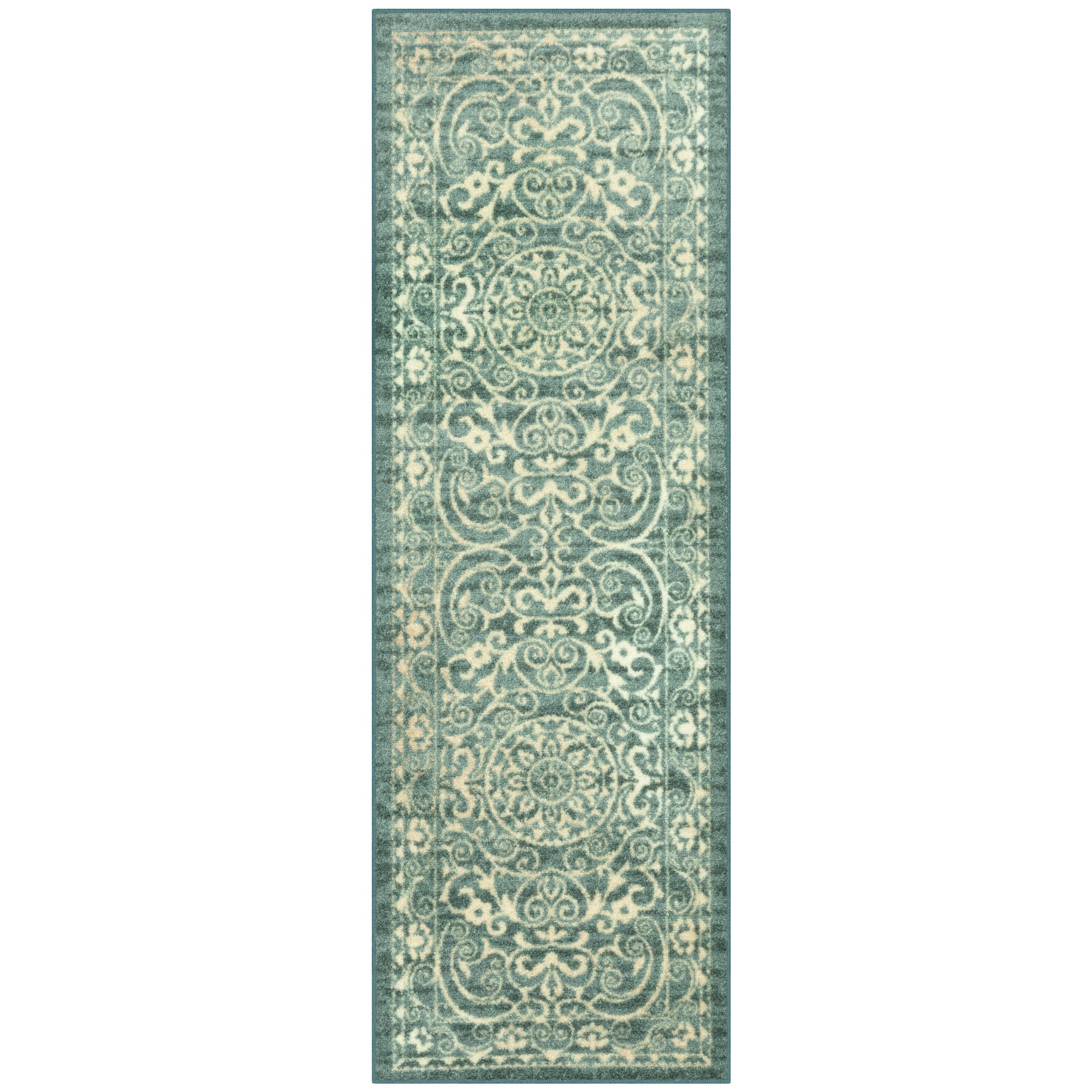 Charlton Home® Dreyfuss Light Spa/Turquoise/Ivory Rug