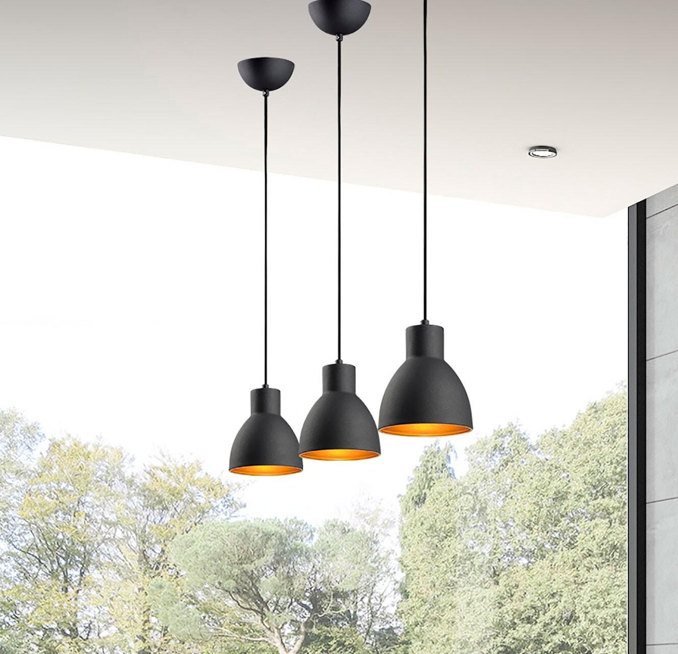 Maxim 11024BKGLD 13.75 in. Cora 1-Light Pendant Ceiling Light, Black & Gold