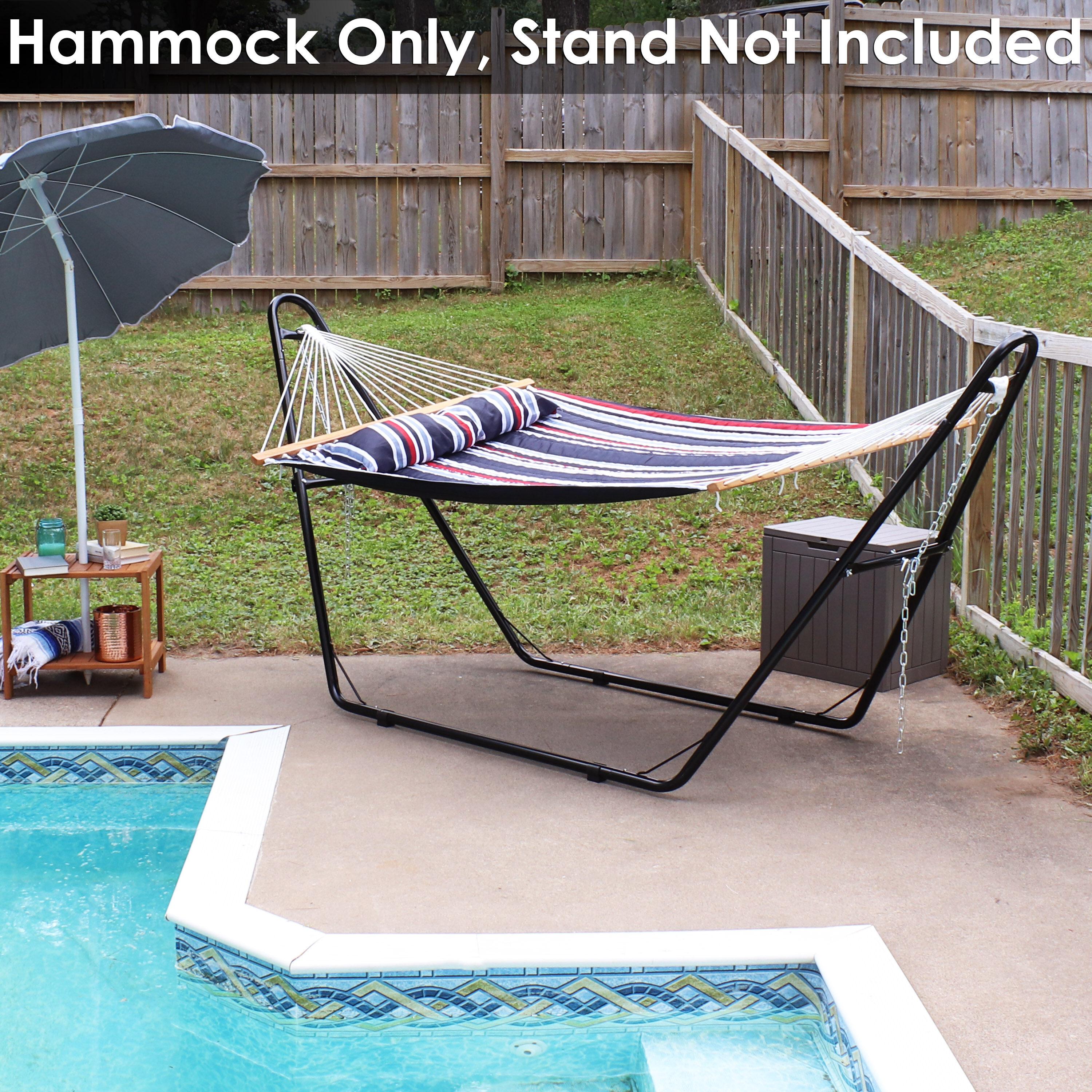 2-Person Quilted Polyester Spreader Bar Hammock