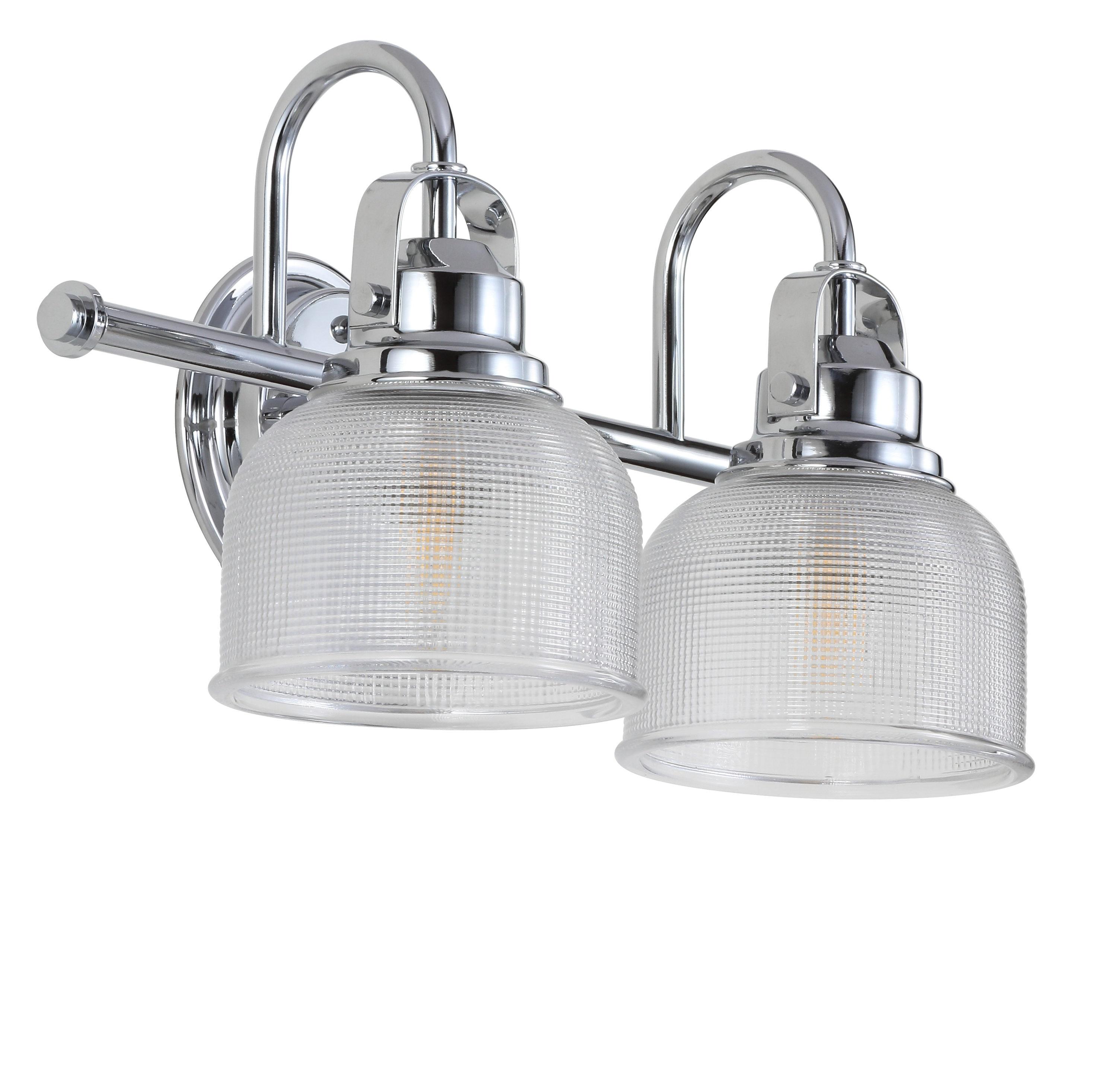 17.25" Metal/Glass Vanity Wall Light, ETL Listed, Bright Bathroom Fixture - JONATHAN Y
