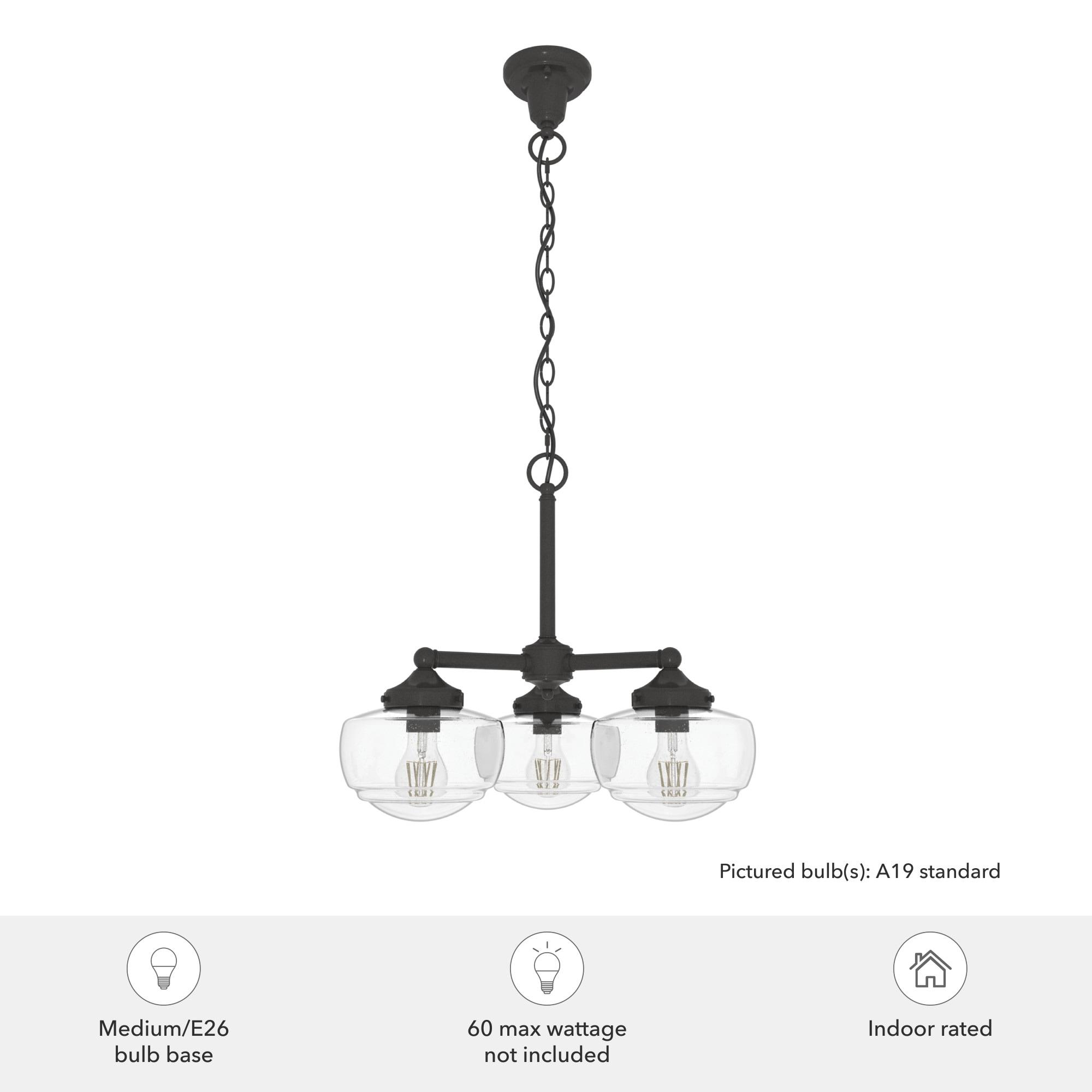Hunter Fan Hunter Saddle Creek 3 Light Chandelier Ceiling Light Fixture
