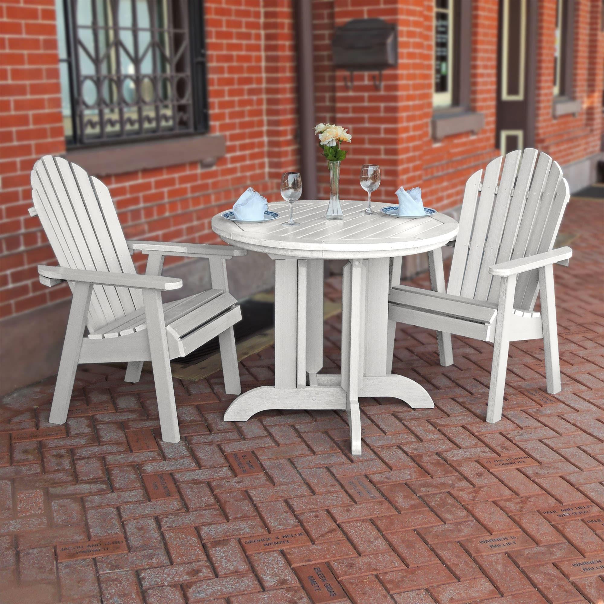 Havenside Home Hamilton 3-piece Outdoor Dining Set - 36" Round Table, Counter-height White