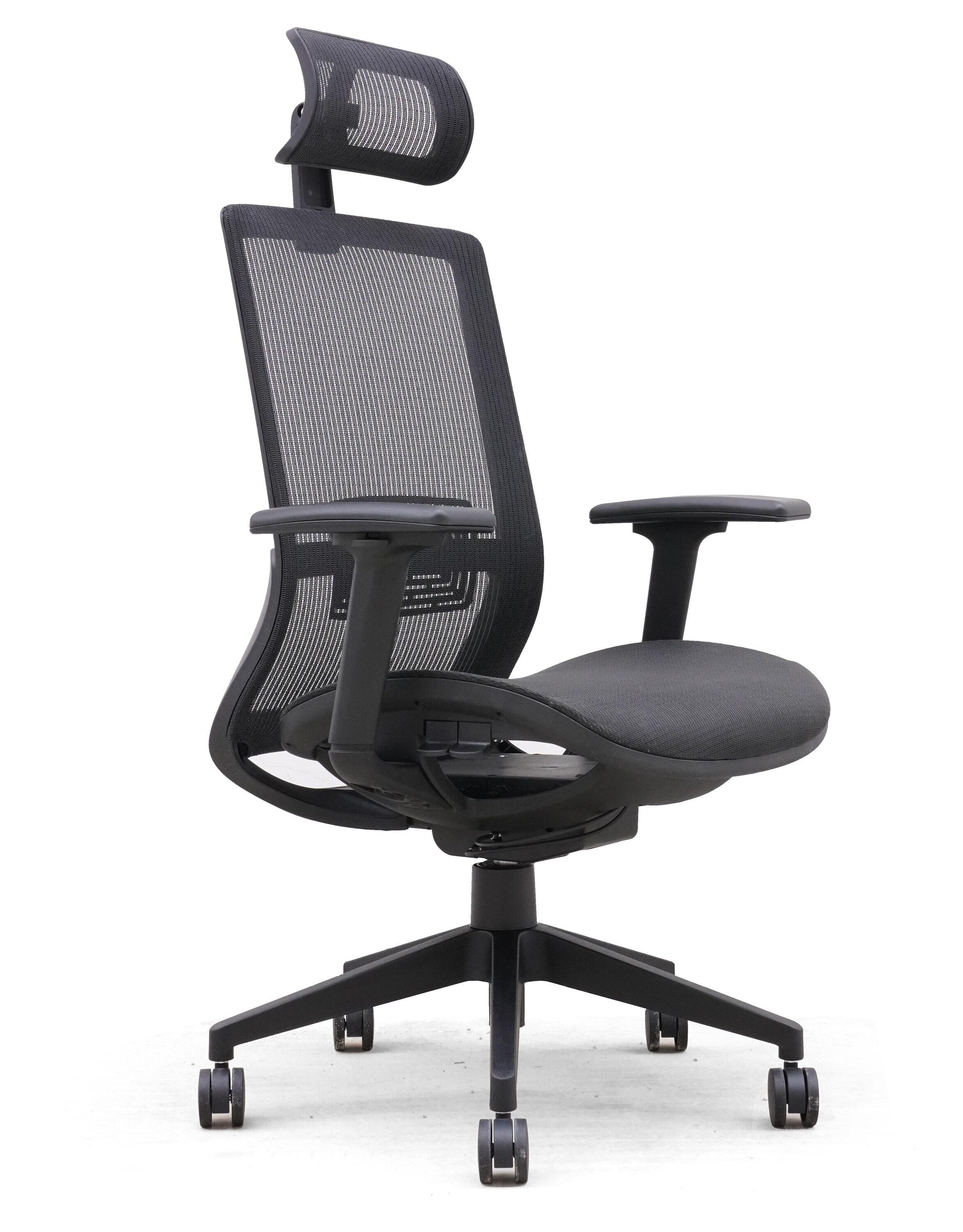 Black Ergonomic Mesh High Back Swivel Task Chair with Adjustable Arms