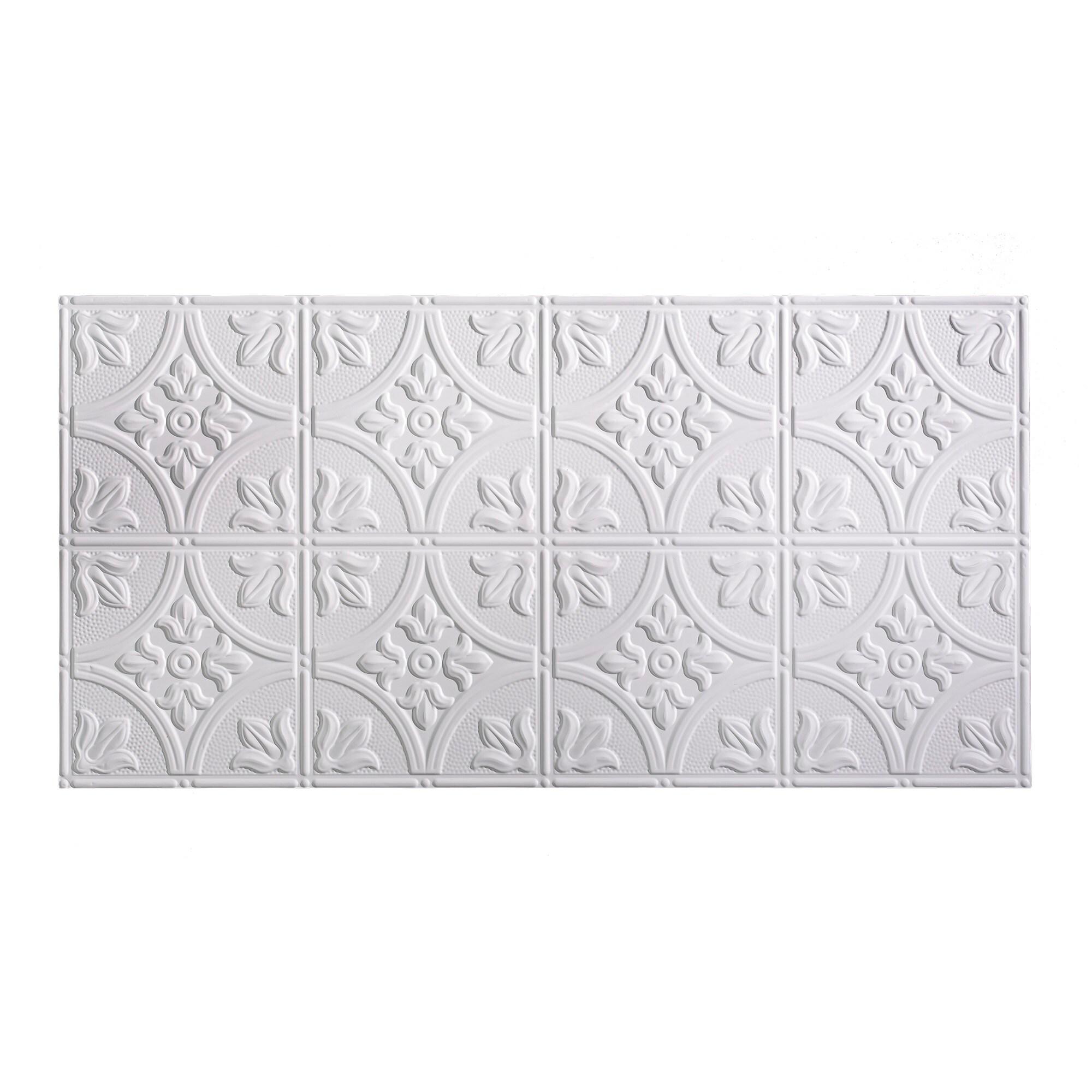 24.375'' L x 48.375'' W Embossed Vinyl Glue Up Ceiling Tile