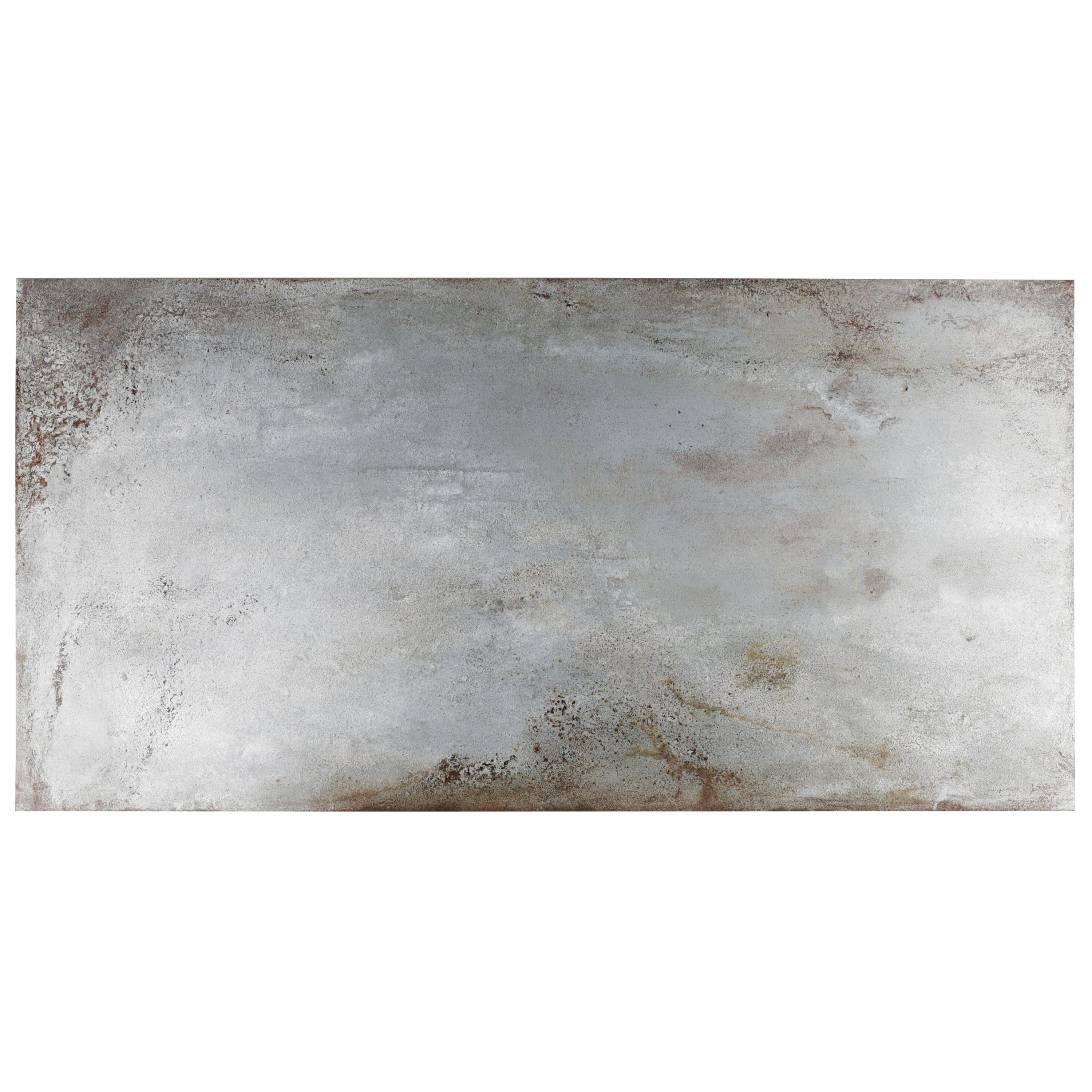 Large Format 23.62" x 47.24" Semi-polished Cement Look Porcelain Floor and Wall Tile