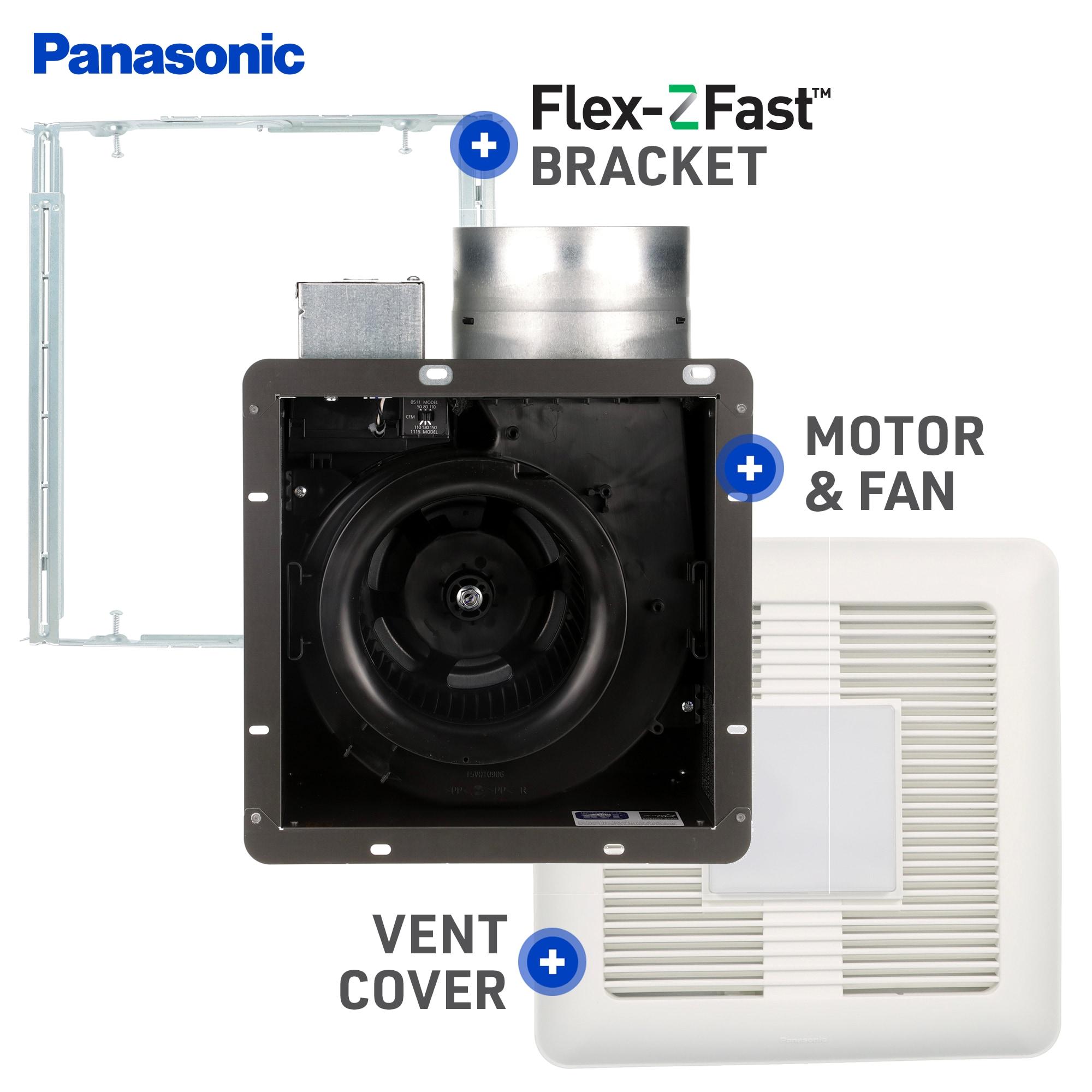 Panasonic WhisperCeiling Bathroom Exhaust Fan with Dimmable LED Light, 110-130-150 CFM, FV-1115VQL1