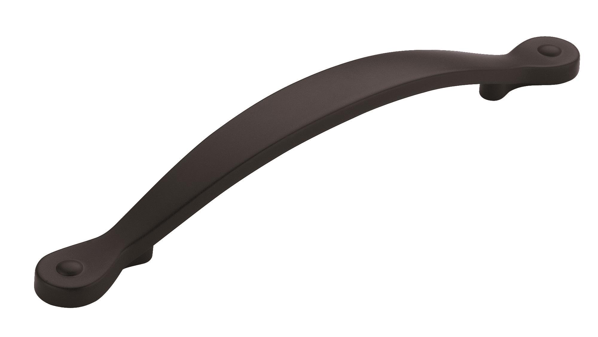 Amerock Inspirations 5-1/16 inch (128mm) Center-to-Center Matte Black Cabinet Pull