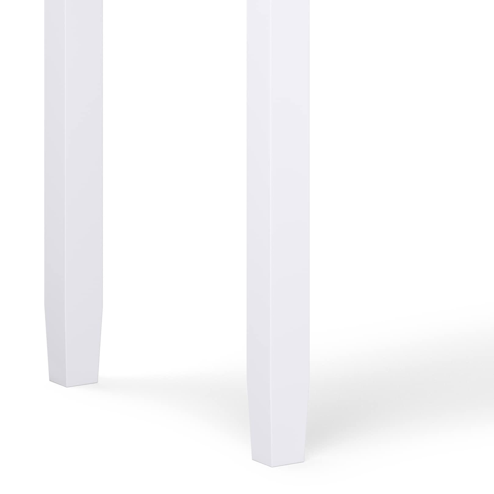 Simpli Home Warm Shaker 48" Solid Wood Writing Desk in White