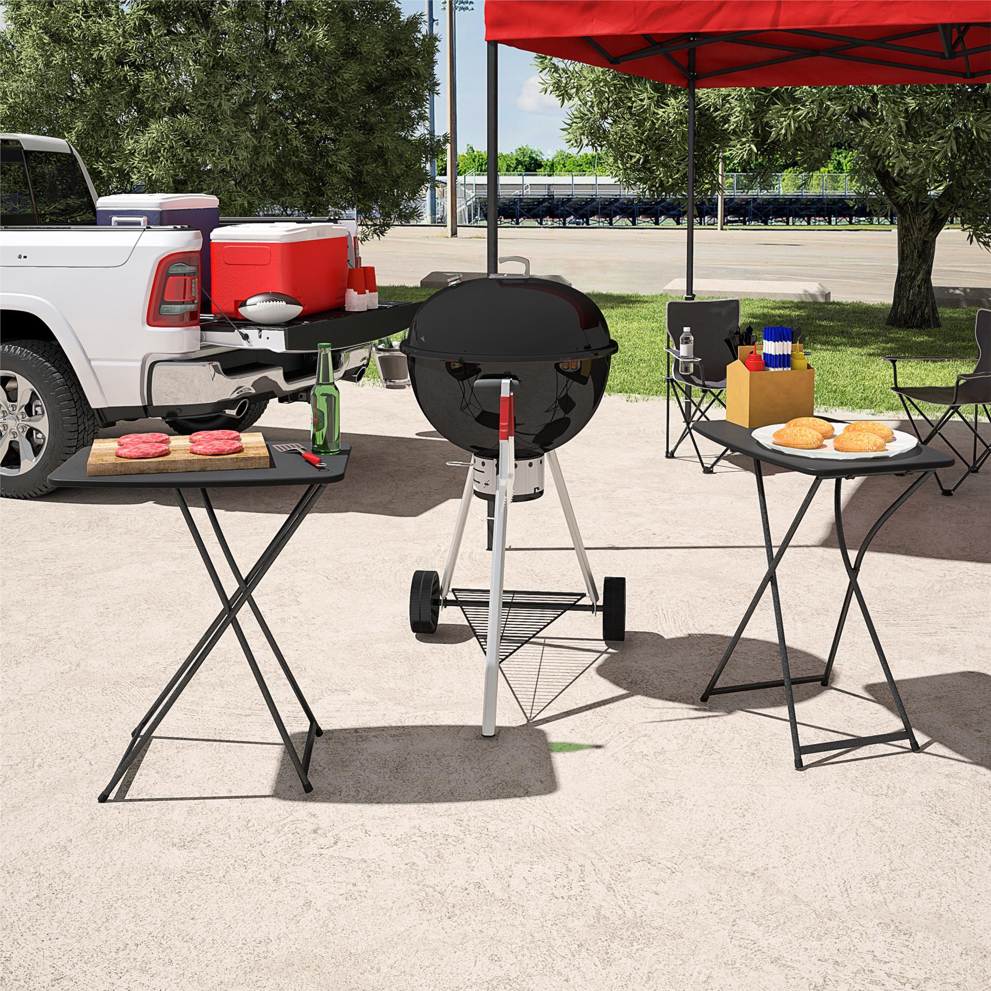 COSCO Personal Folding Activity Table, Multi-Purpose, Adjustable Height, Black, 2-Pack