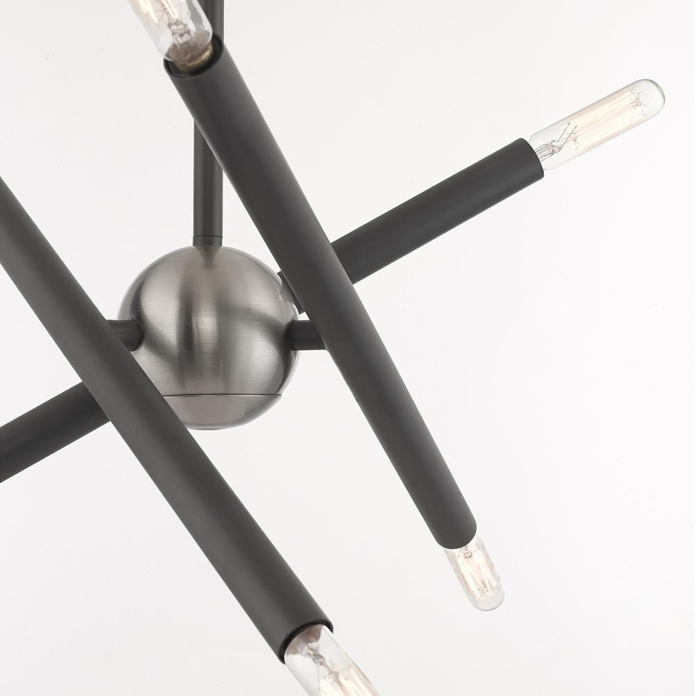 Livex Lighting Soho 6 - Light Chandelier in  Scandinavian Gray