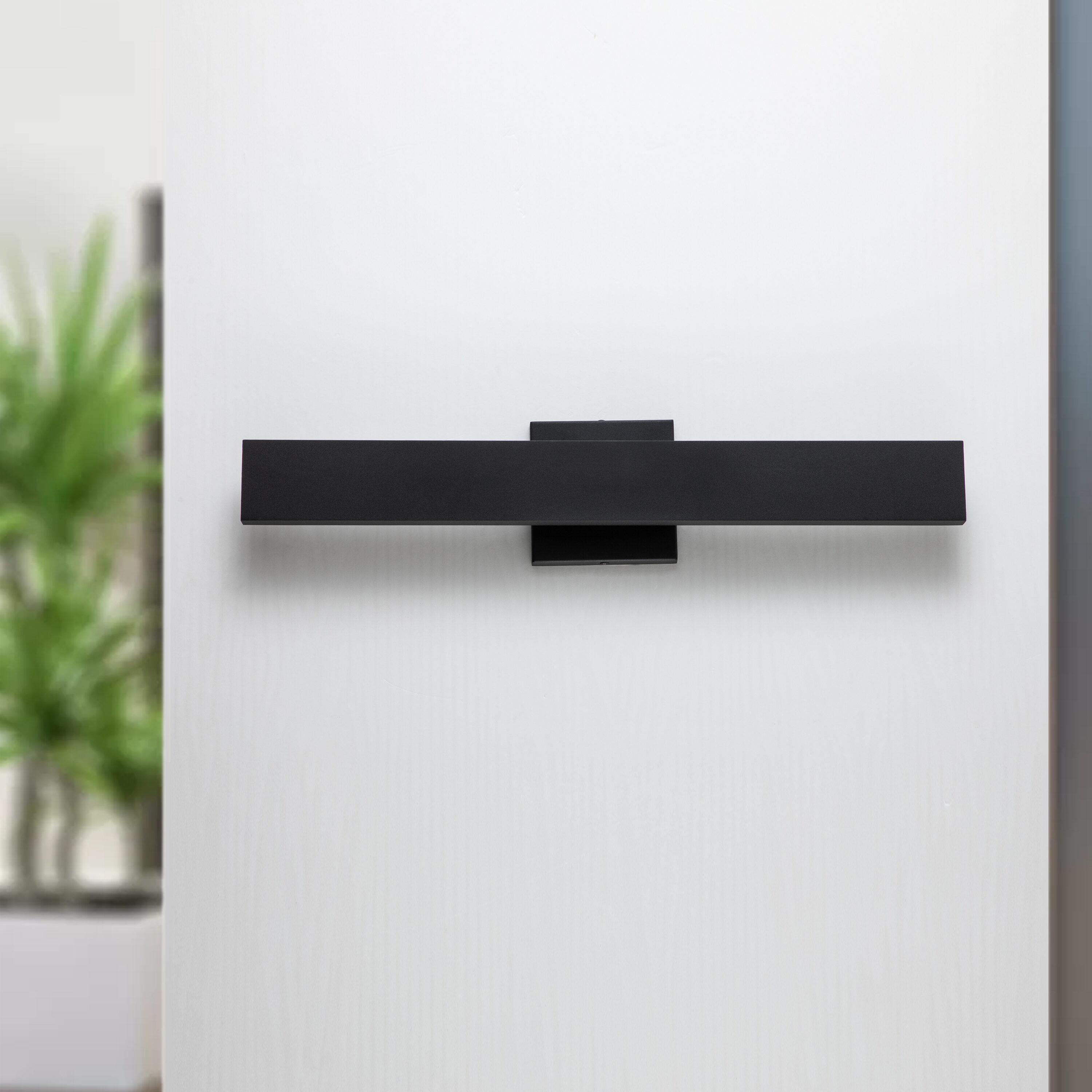C Cattleya 2-Light Integrated LED  Outdoor Wall Light with Matte Black Finish