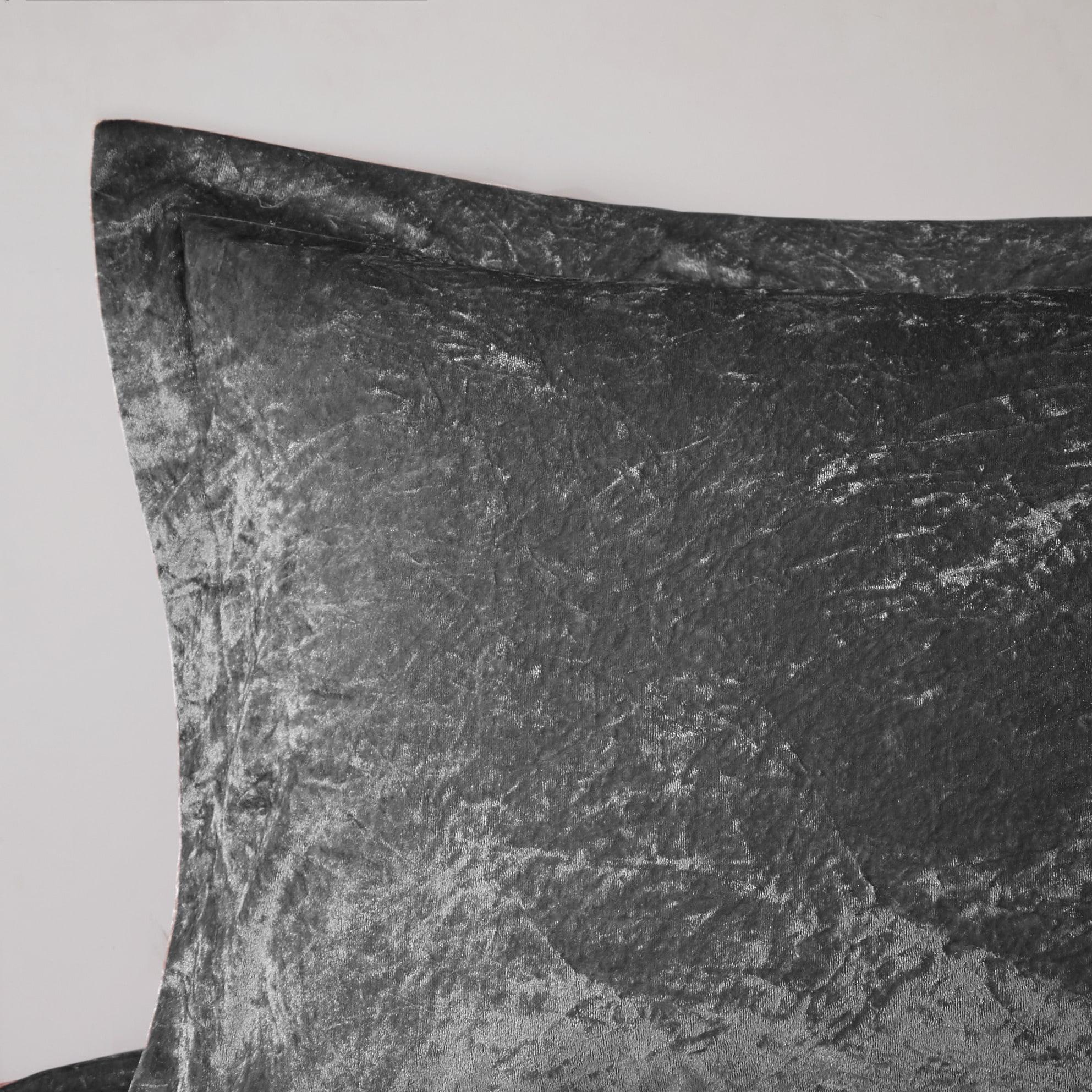 Felicia Crushed Velvet Comforter Set with Throw Pillow