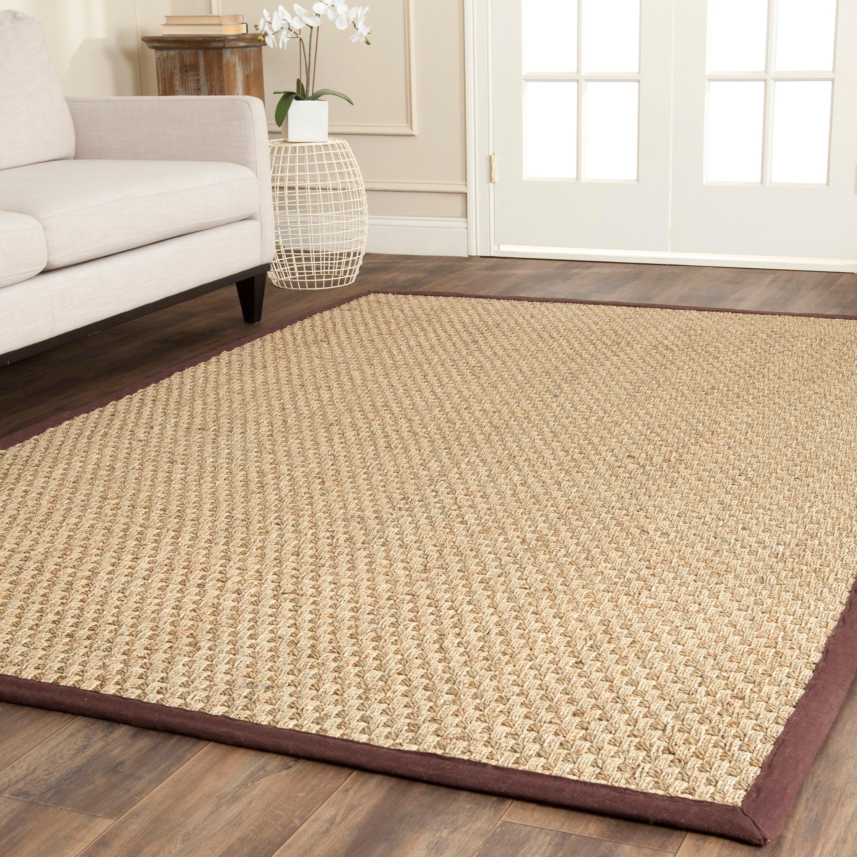 Natural Fiber NF114 Power Loomed Indoor Area Rug - Natural/Dark Brown - 5'x8' - Safavieh.