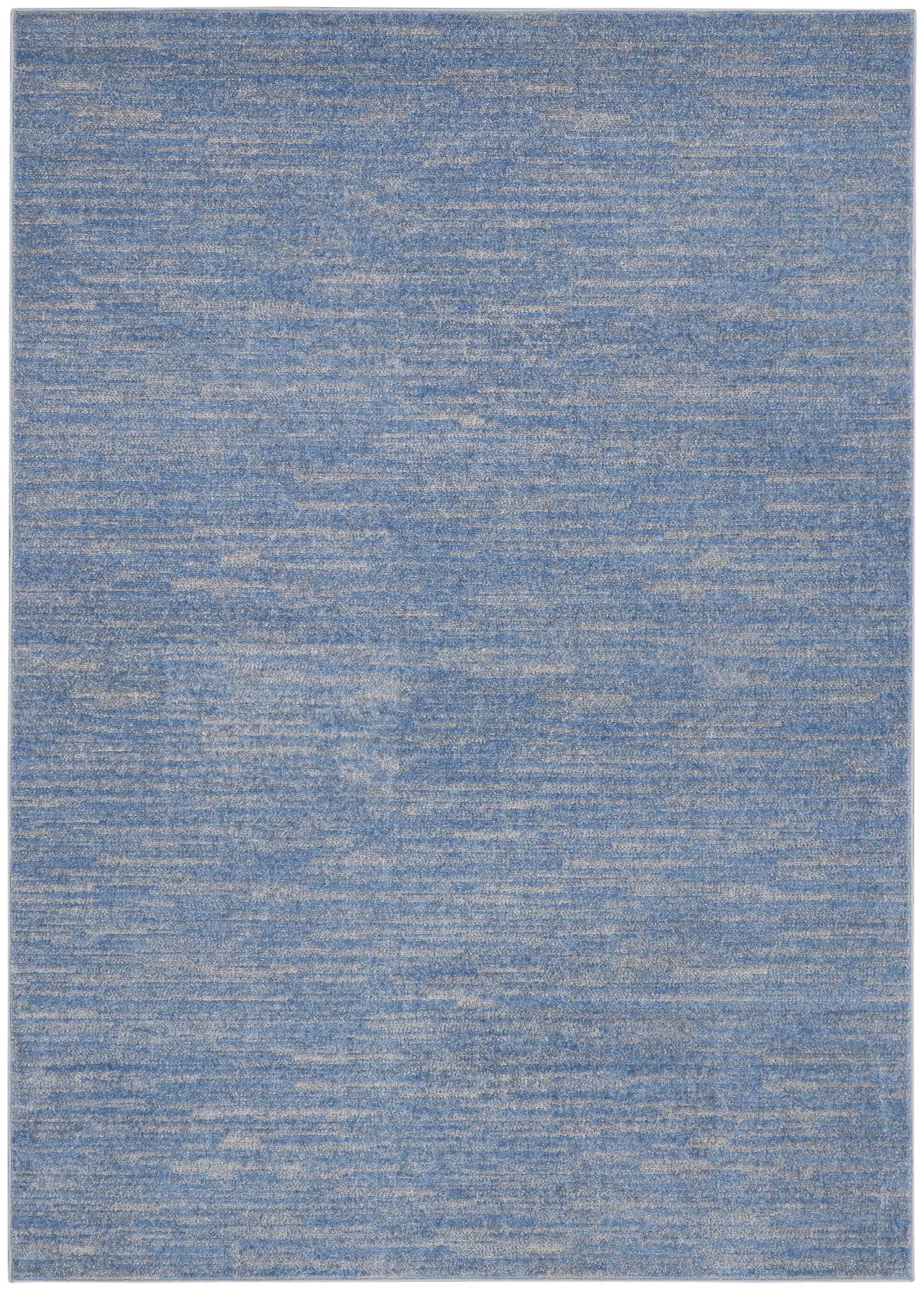 Nourison Nourison Essentials NRE01 Indoor/outdoor Area Rug - Blue/Grey 4' x 6'