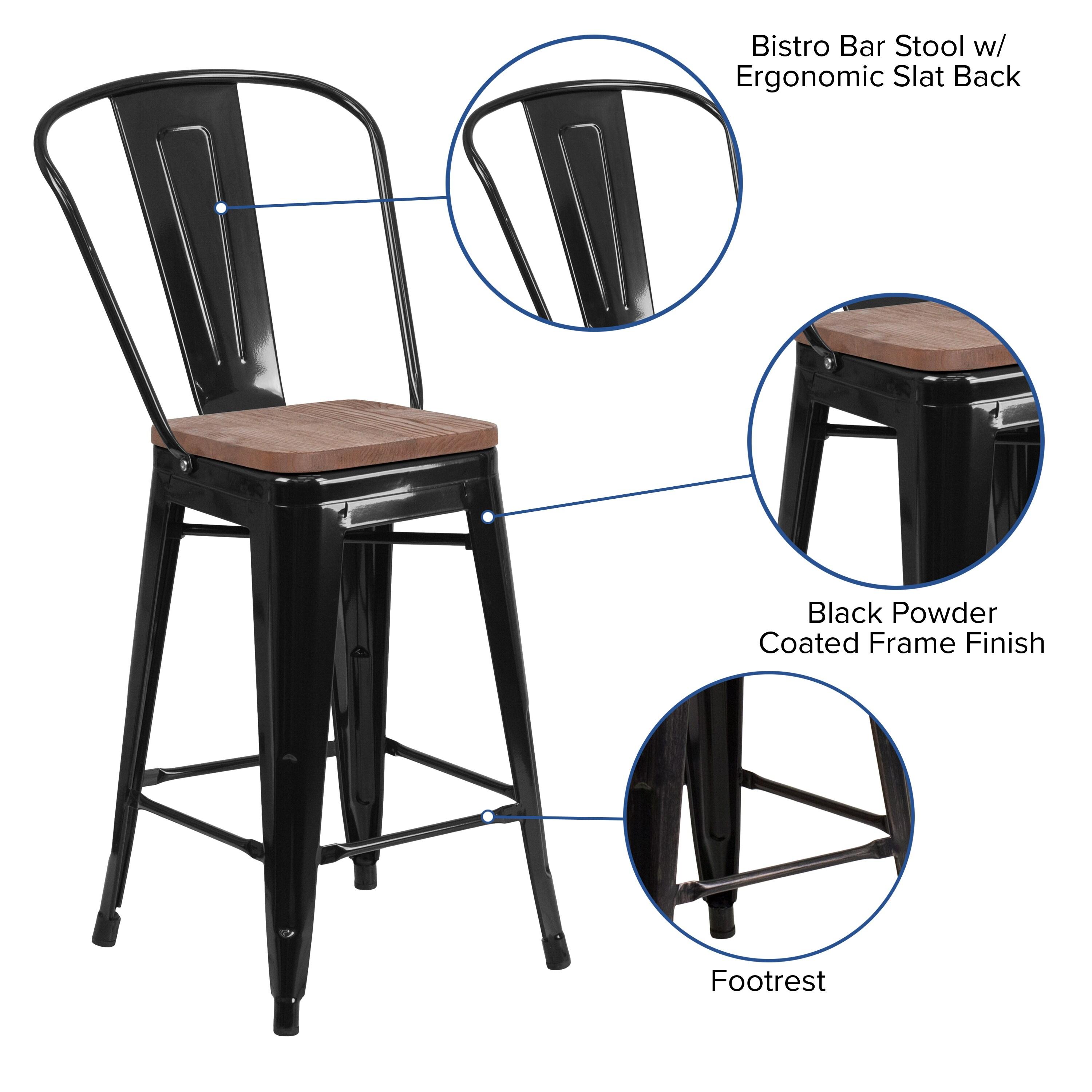 Flash Furniture Steel Outdoor Stool