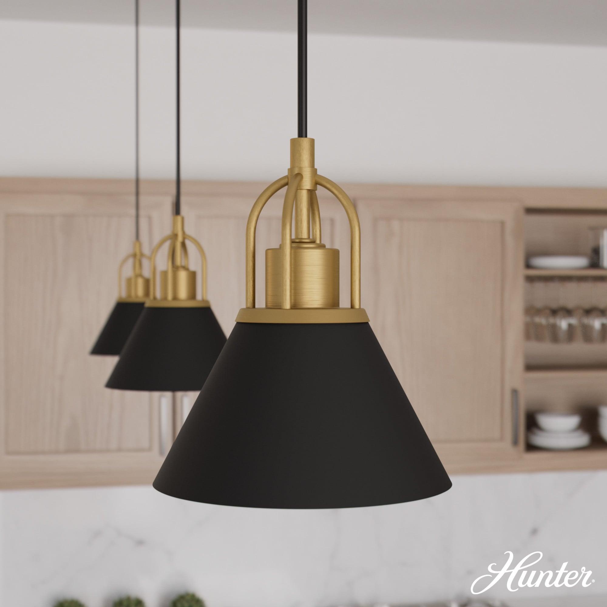 Jasmine Roth 1 - Light Flat Matte Black Cone Pendant