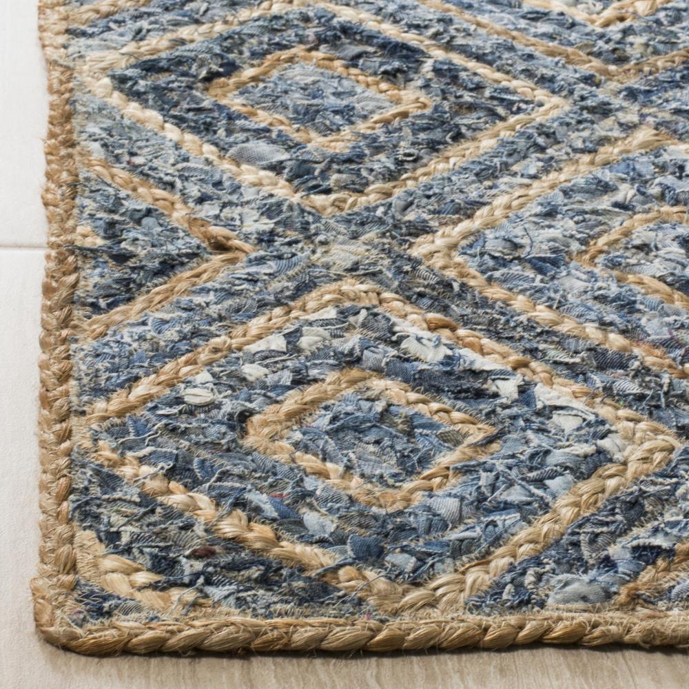 Cape Cod CAP354 Woven Indoor Area Rug - Natural/Blue - 8'x10' - Safavieh
