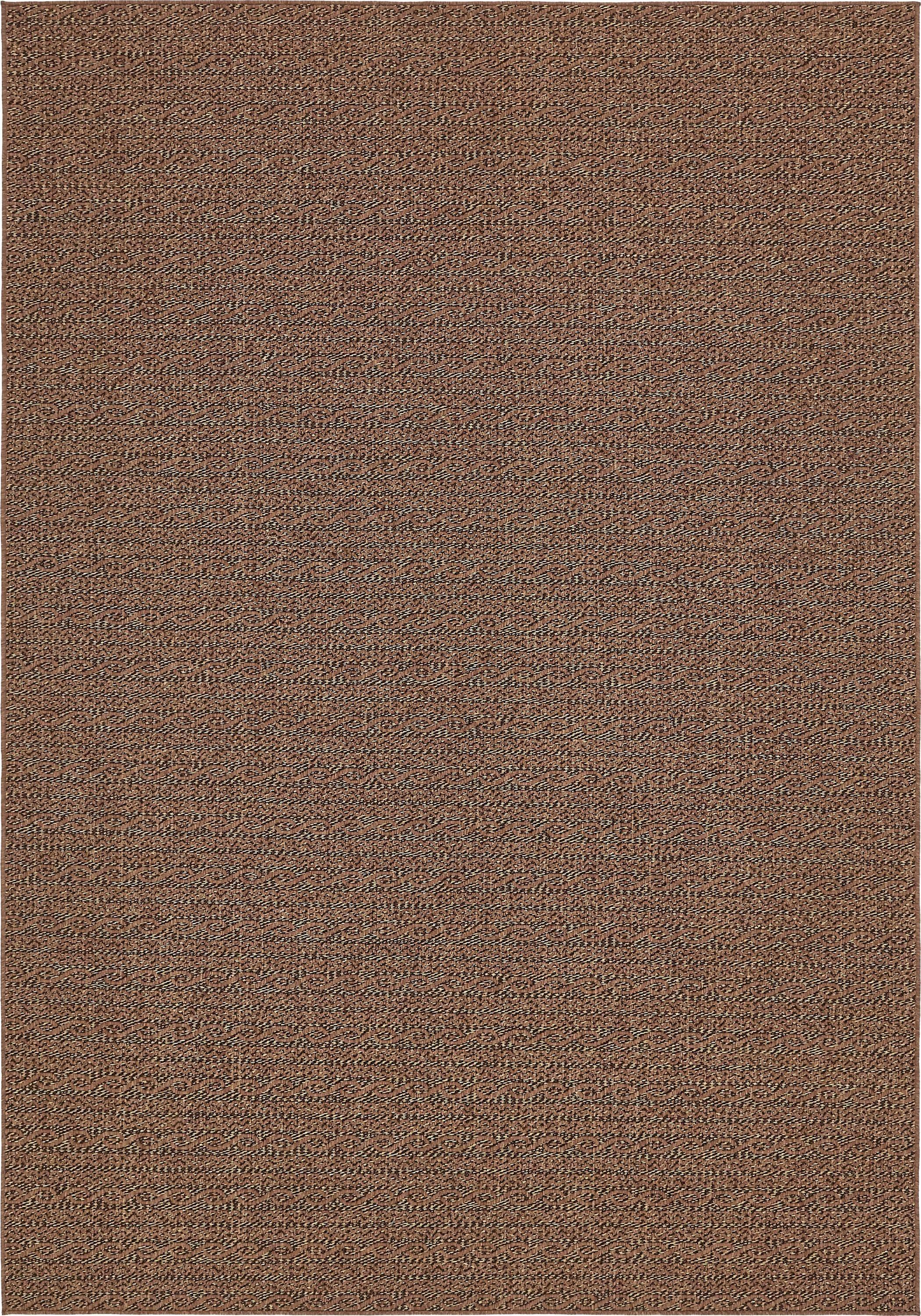 Unique Loom 8' 0 x 11' 4 Brown Outdoor Modern Links Area Rug